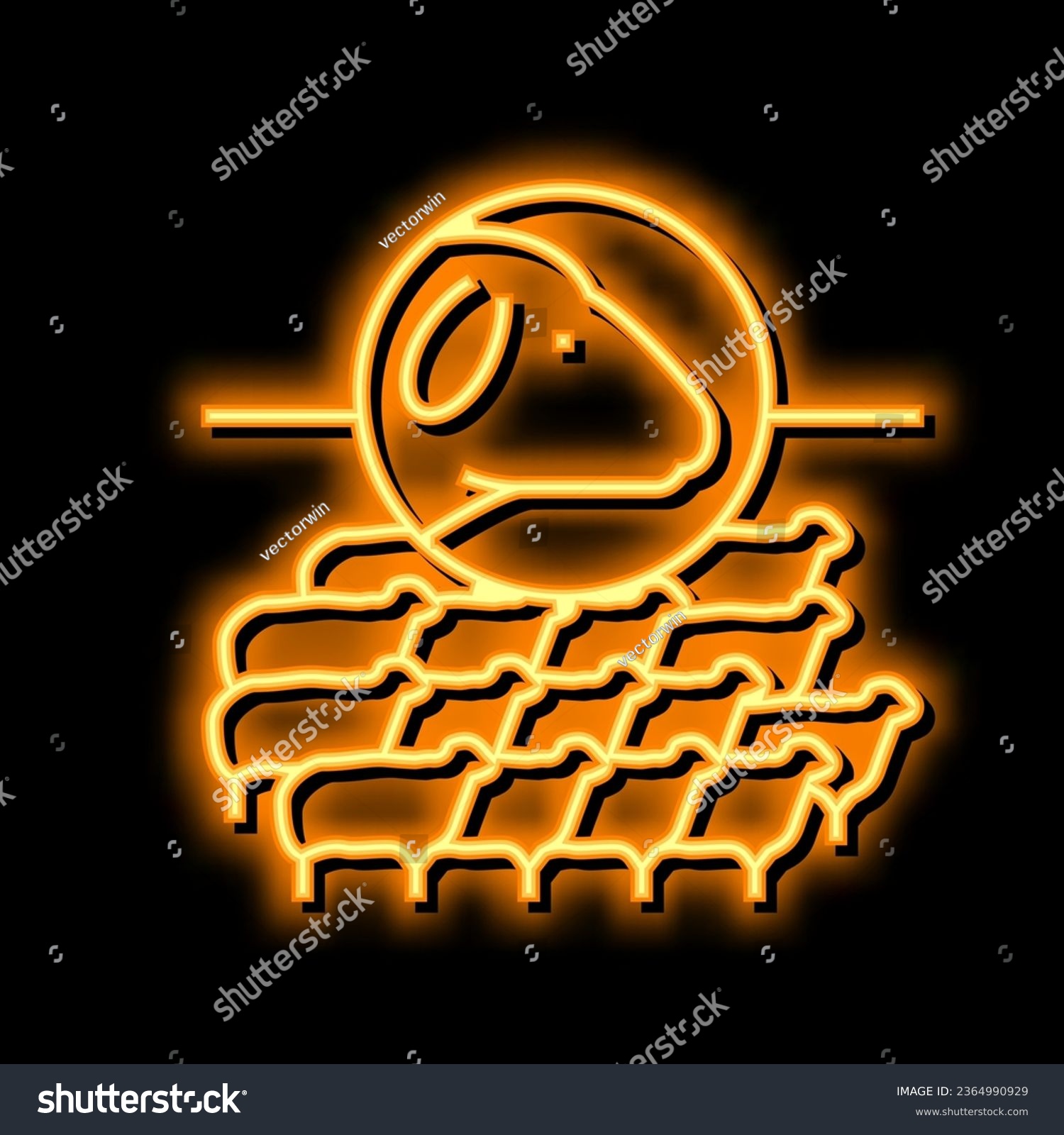 SVG of herd sheep neon light sign vector. herd sheep illustration svg