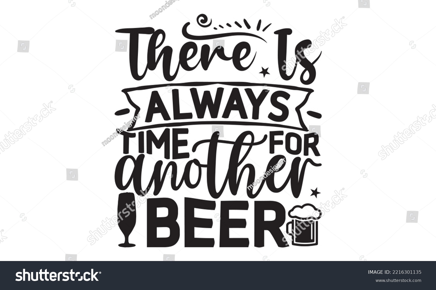 SVG of here is always time for another beer - Alcohol SVG T Shirt design, Girl Beer Design, Prost, Pretzels and Beer, Vector EPS Editable Files, Alcohol funny quotes, Oktoberfest Alcohol SVG design,  EPS 10 svg