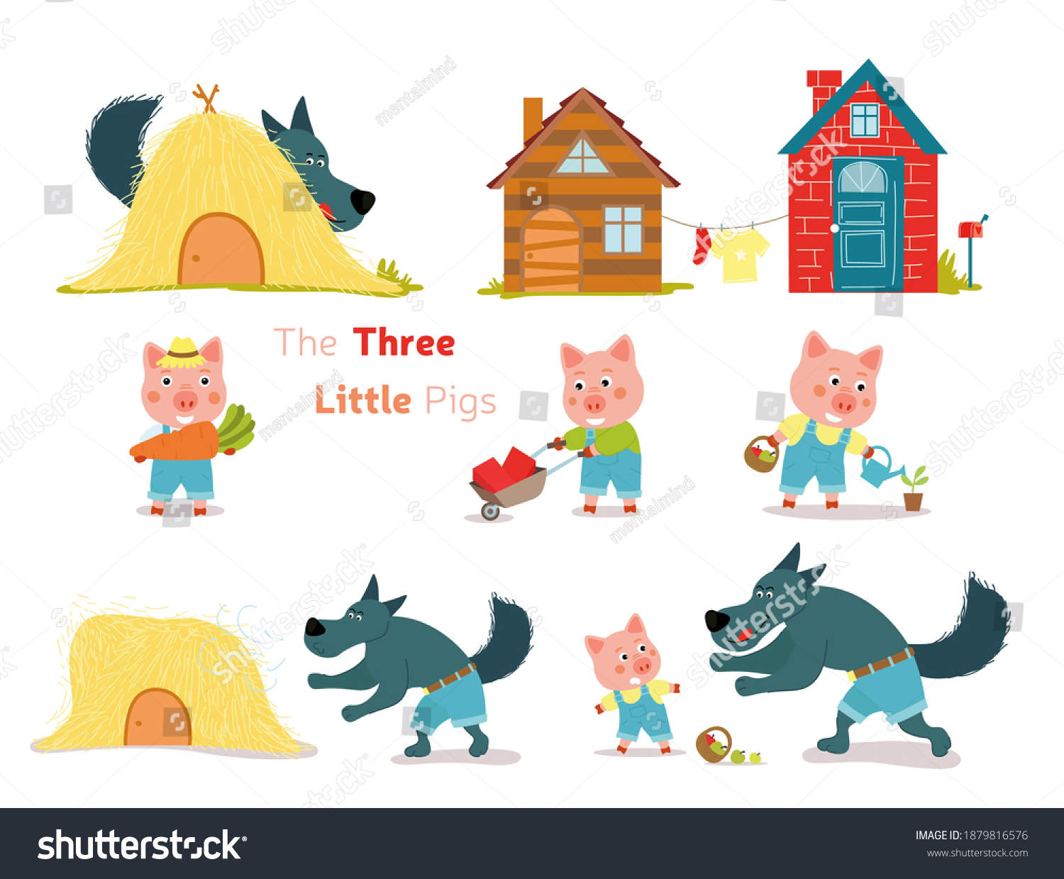 494 3 pigs wolf Images, Stock Photos & Vectors | Shutterstock