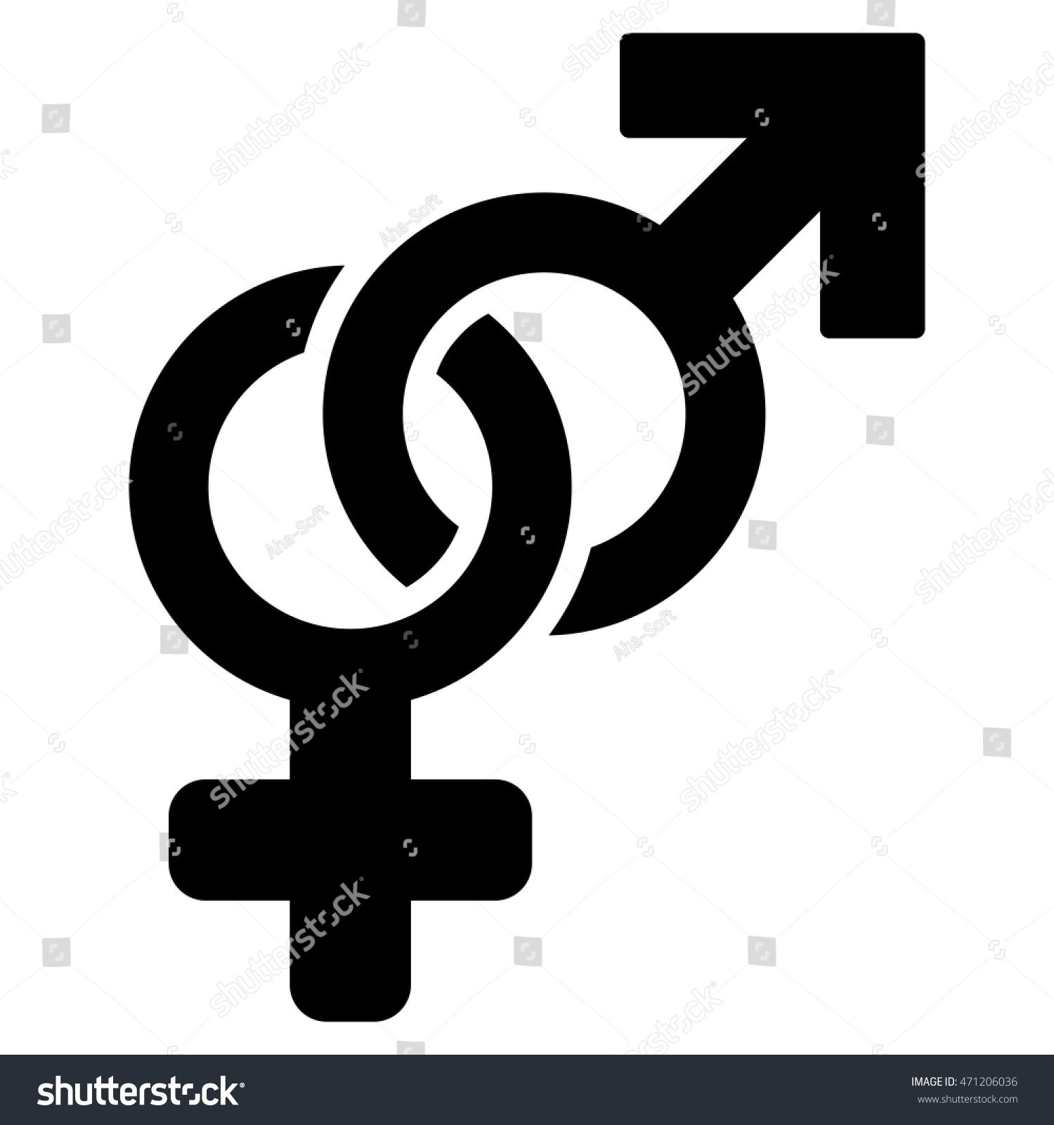 Heterosexual Symbol Icon Vector Style Flat Stock Vector (Royalty Free ...