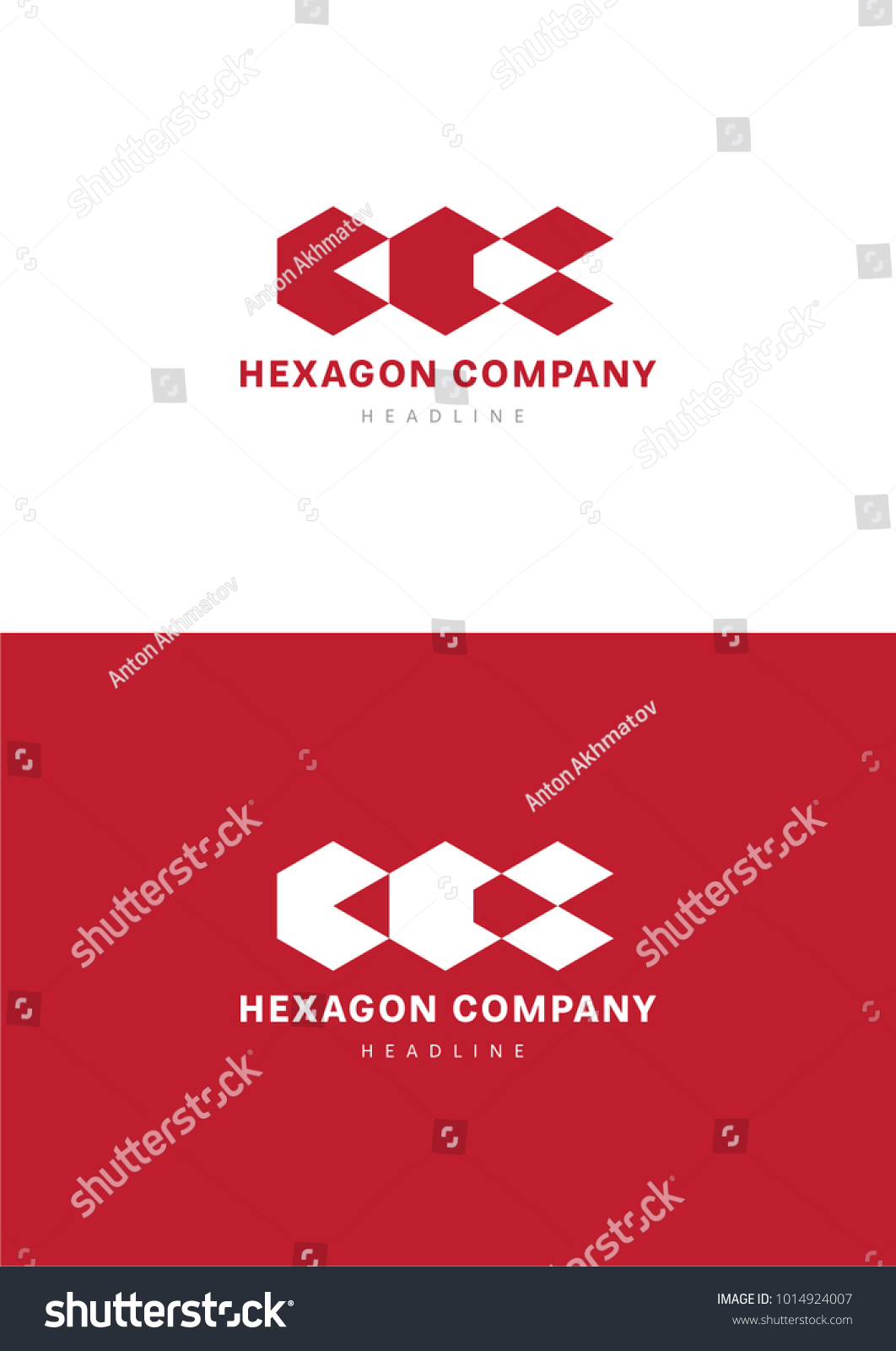 Hexagon Company Logo Template Stock Vector (Royalty Free) 1014924007 ...