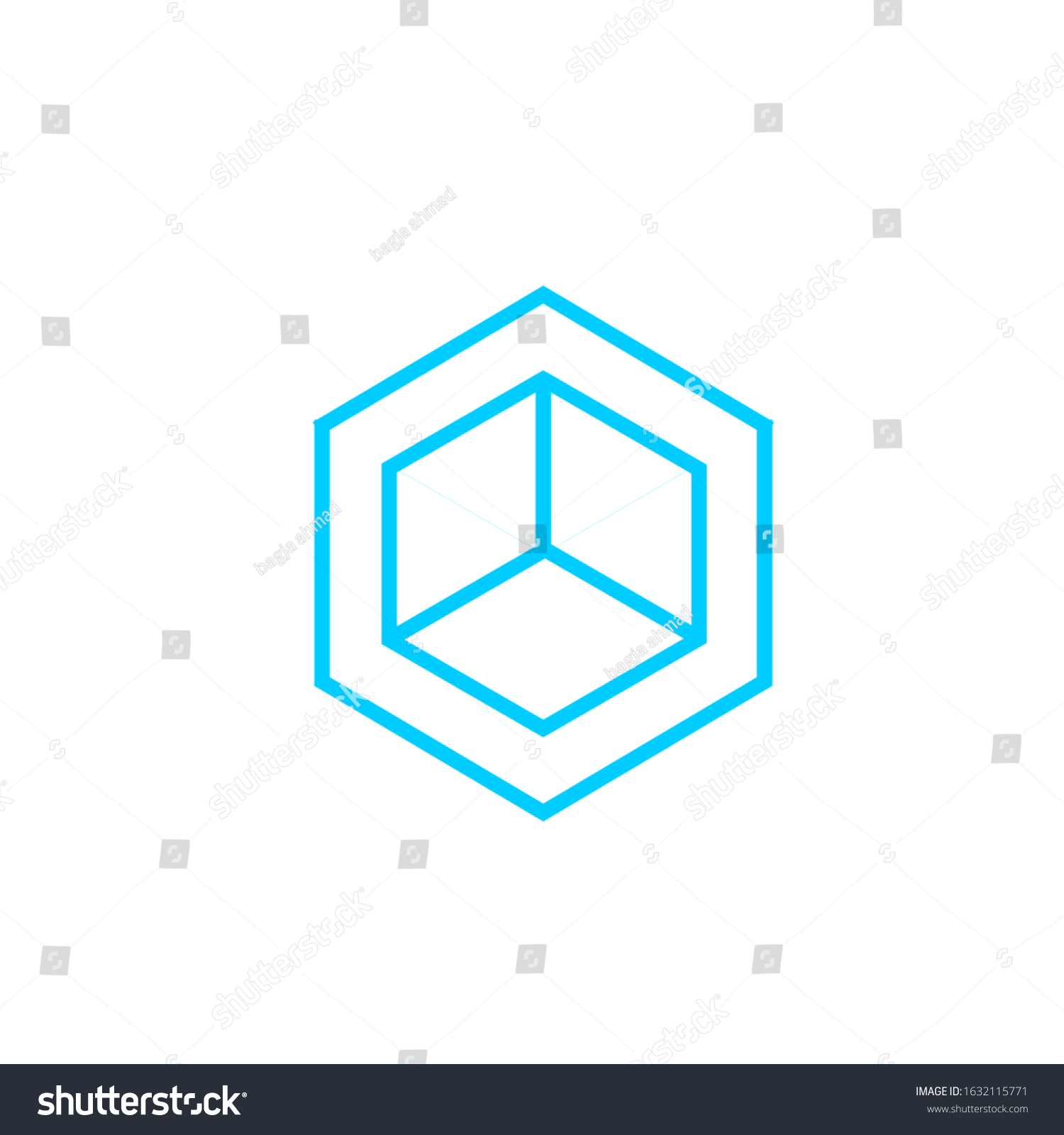 Hexagon 3d Logo Design Vector Template Stock Vector (Royalty Free ...