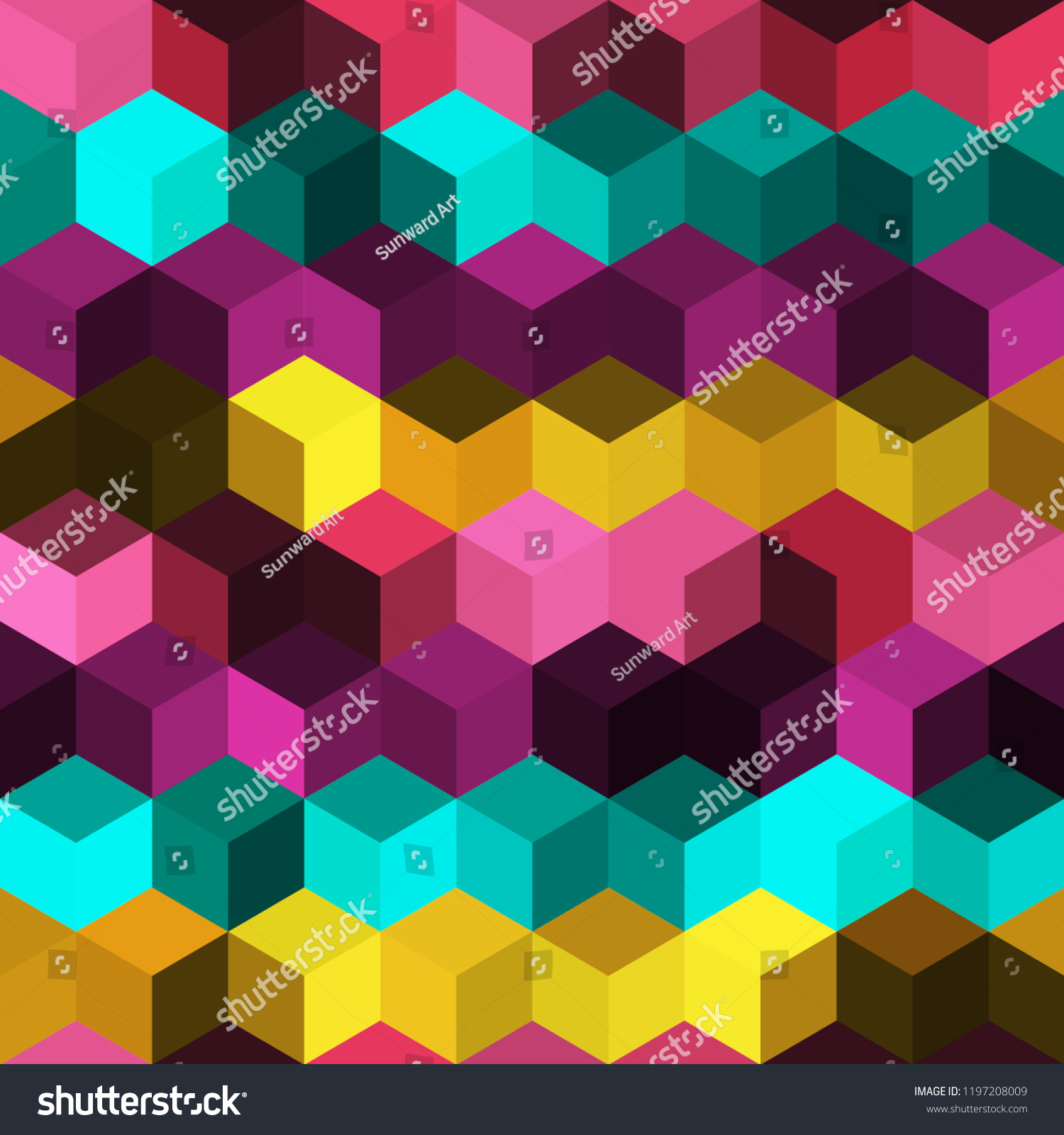 Hexagon Grid Seamless Vector Background Colorful Stock Vector (Royalty ...