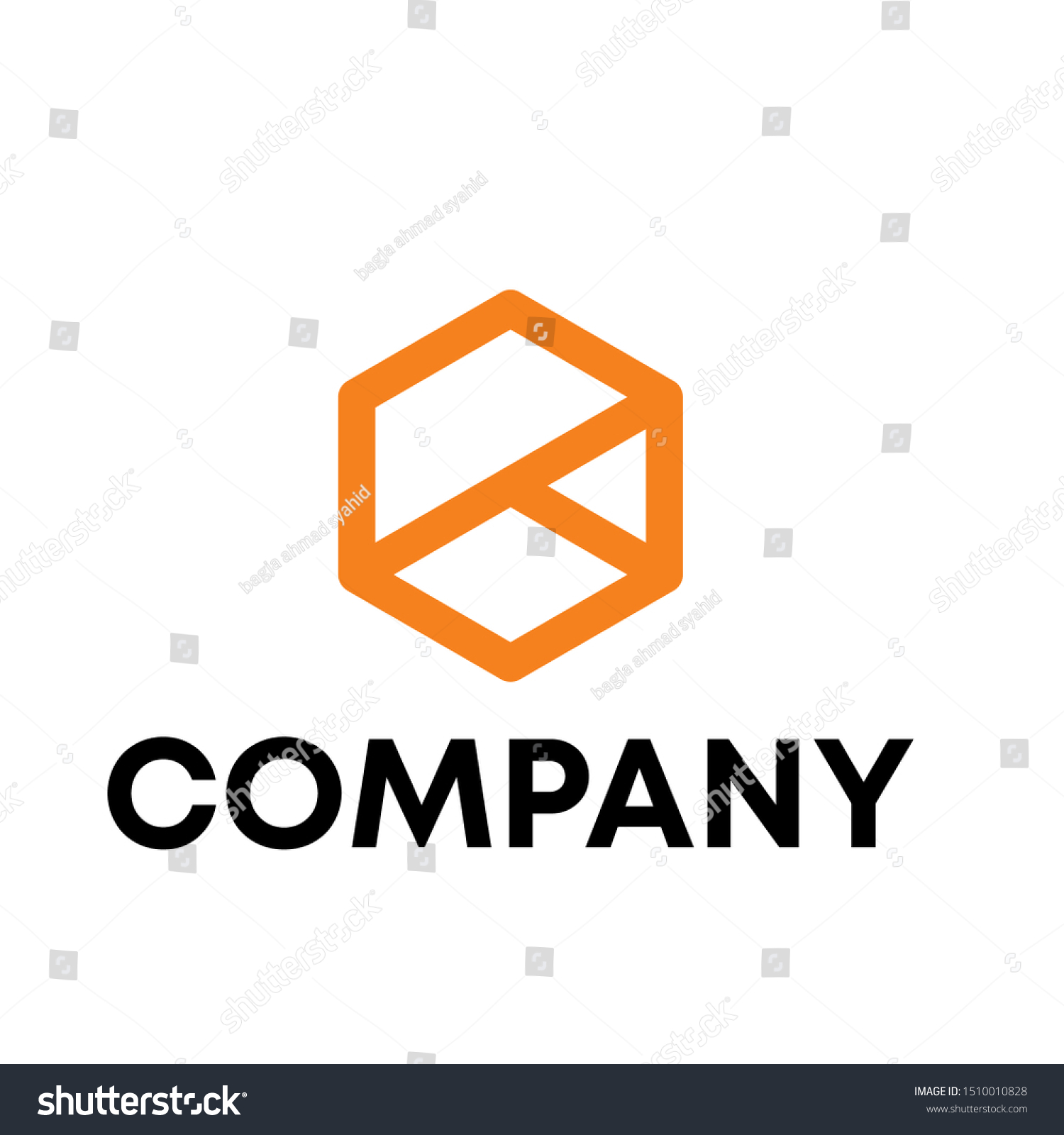 Hexagon Sign Logo Polygonal Logo Template Stock Vector (Royalty Free ...