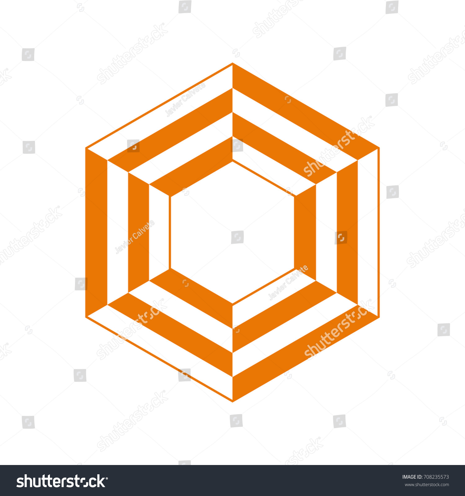 Hexagonal Halftimbered Logo Stock Vector (Royalty Free) 708235573 ...