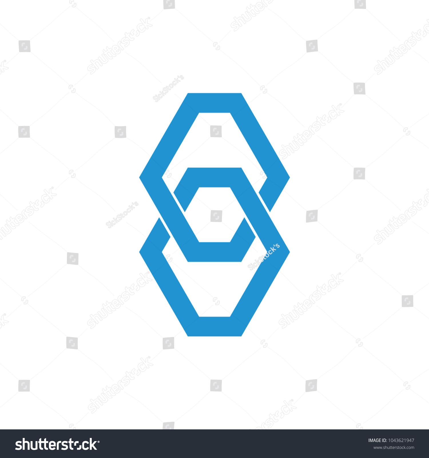 Hexagonal Linked Logo Vector Stock Vector (Royalty Free) 1043621947 ...