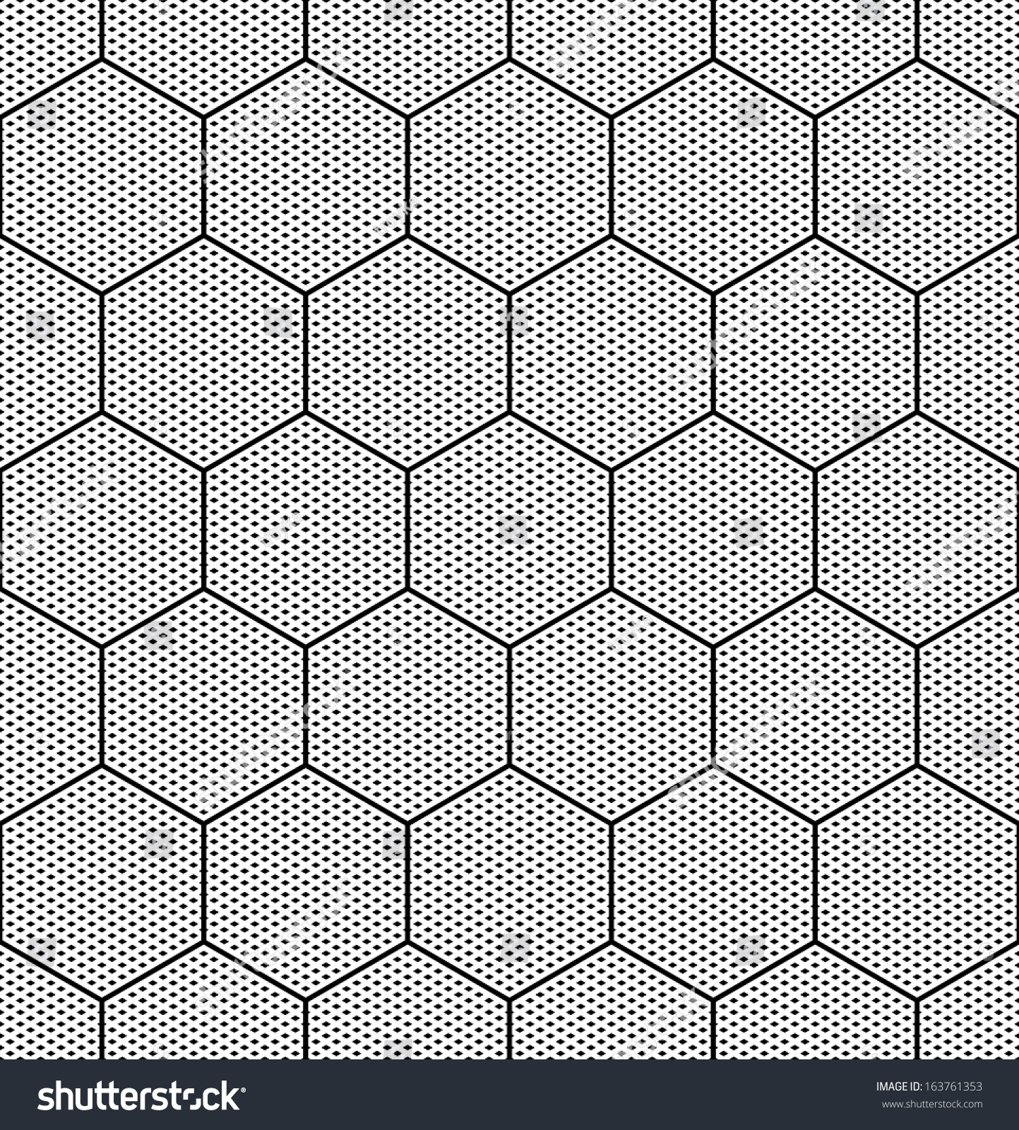 Hexagons Texture Seamless Geometric Pattern Vector Stock Vector Royalty Free