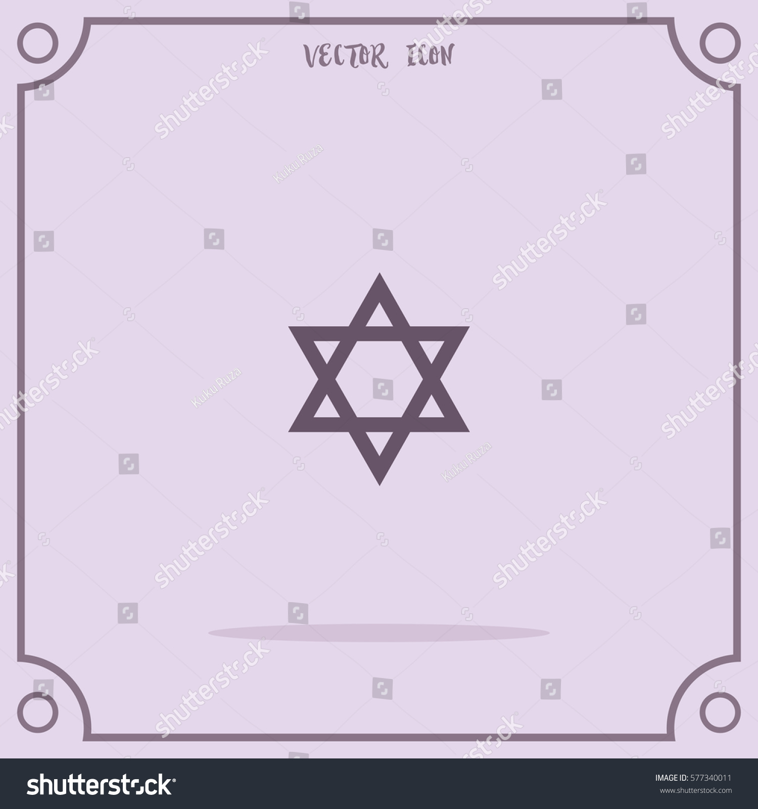 Hexagram Vector Icon Stock Vector Royalty Free Shutterstock