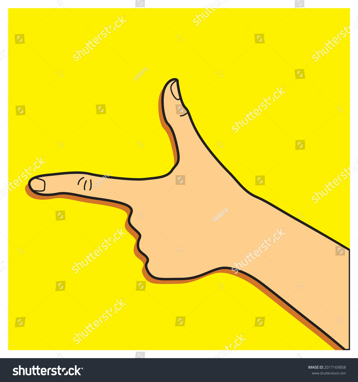 Hey You Hand Sign Illustration Stock Vector (royalty Free) 2017169858 