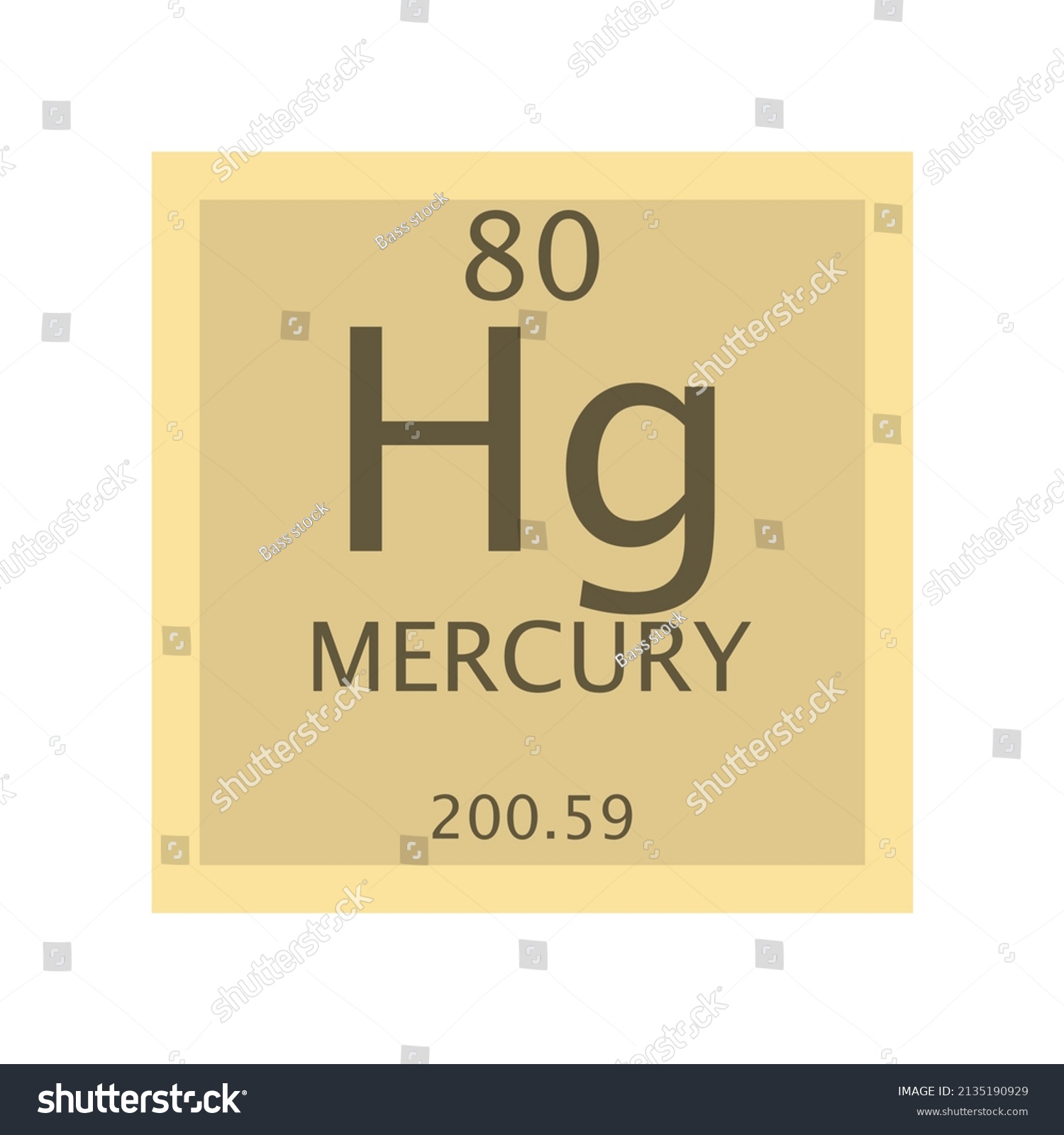 Hg Mercury Transition Metal Chemical Element Stock Vector (Royalty Free ...