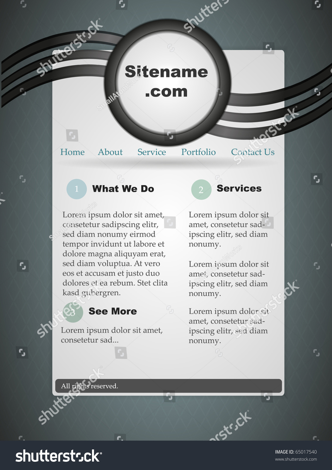 Hi Tech Website Template Fully Vector Stock Vector (Royalty Free Hi Tech Website Template Fully Vector Stock Vector (Royalty Free