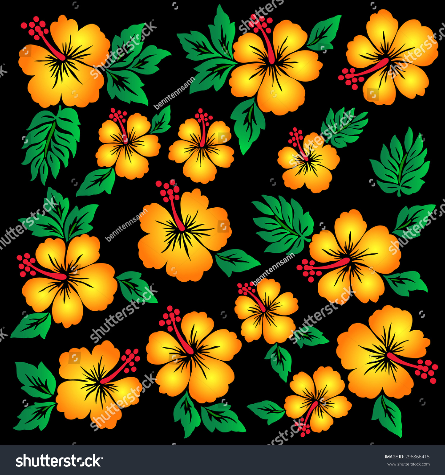 Hibiscus Illustration Stock Vector Royalty Free 296866415 Shutterstock 