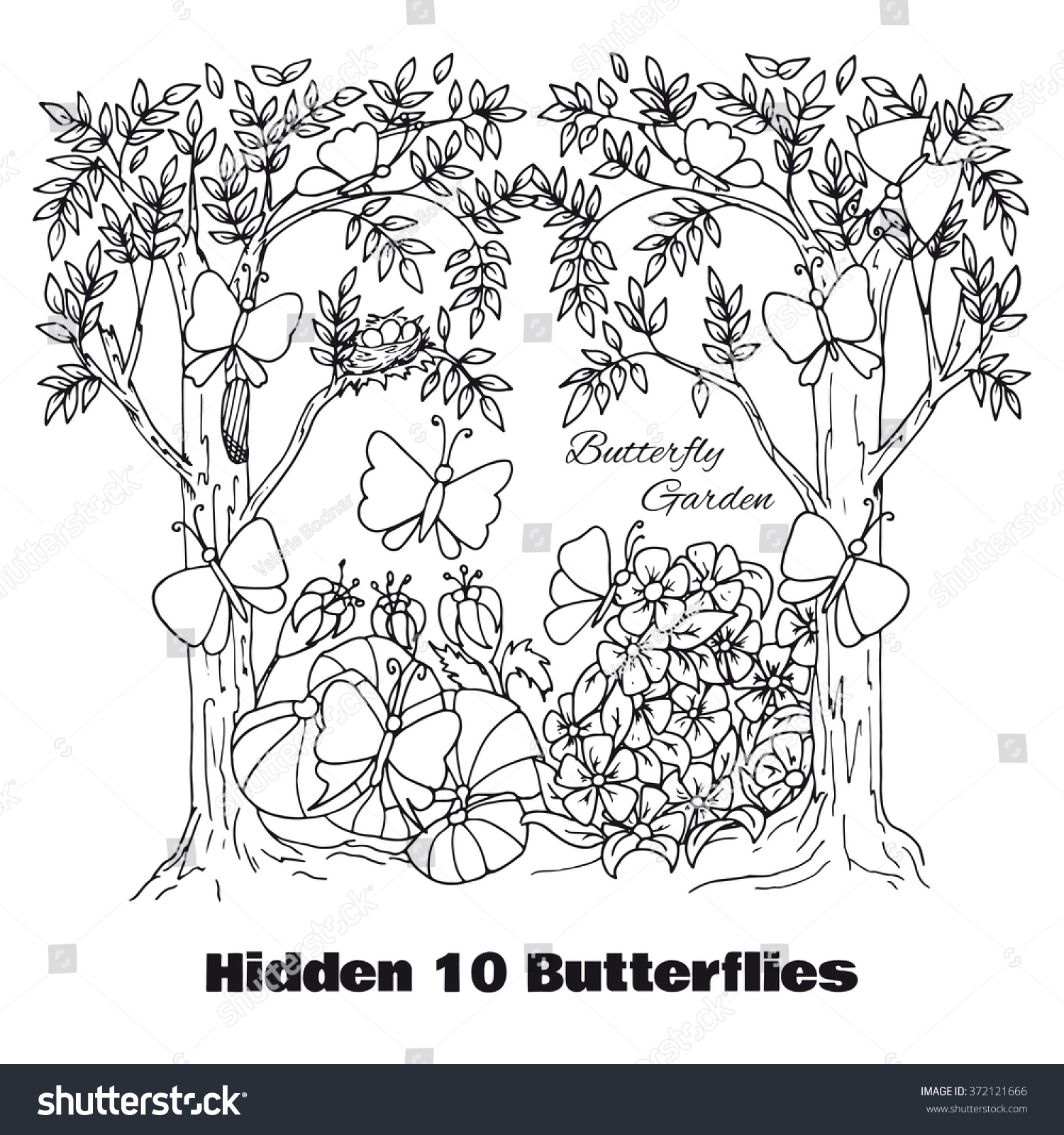 Hidden objects location Find objects vector illustration Coloring page and game location Hand