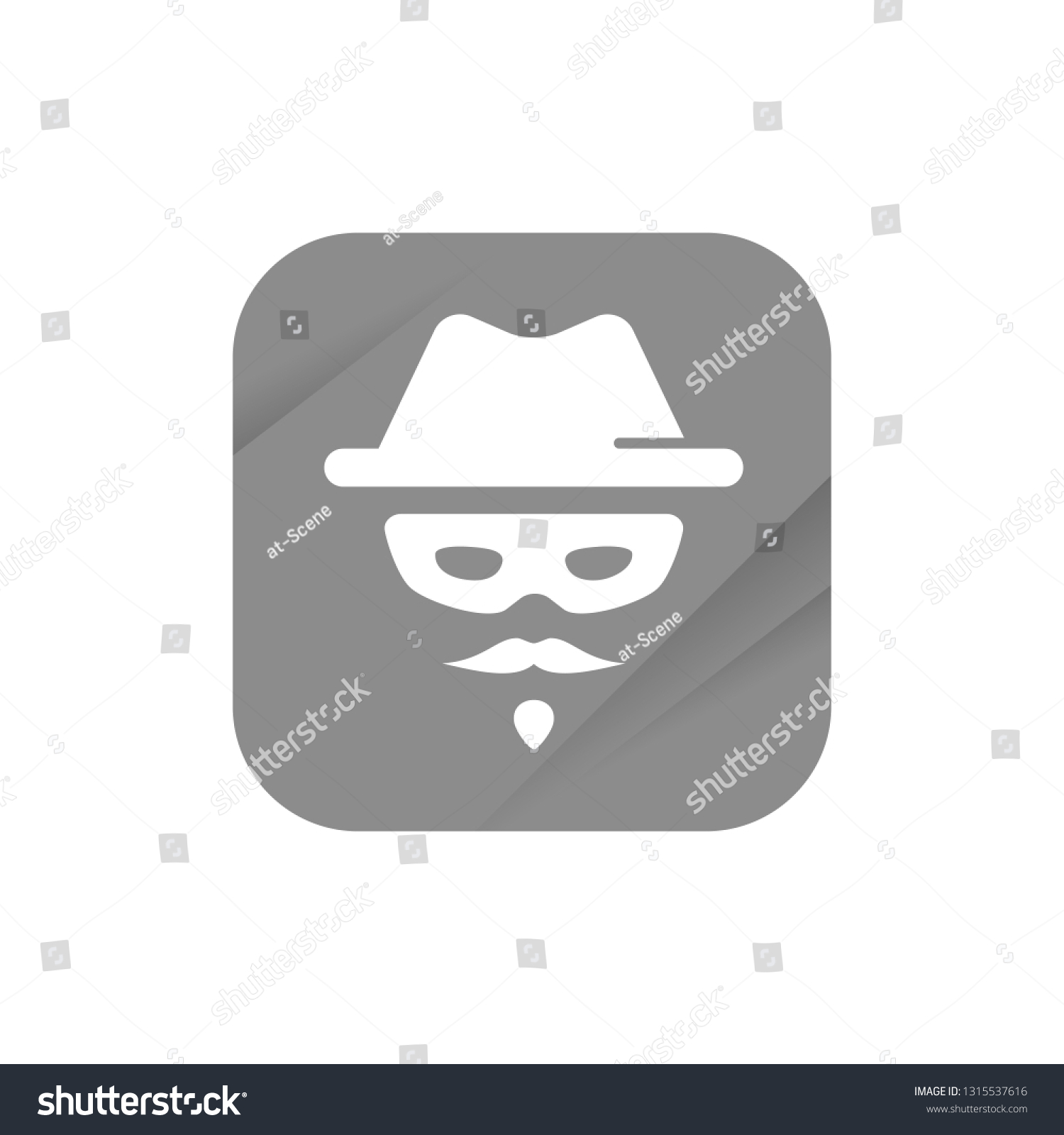Hide Identity App Icon Stock Vector (Royalty Free) 1315537616