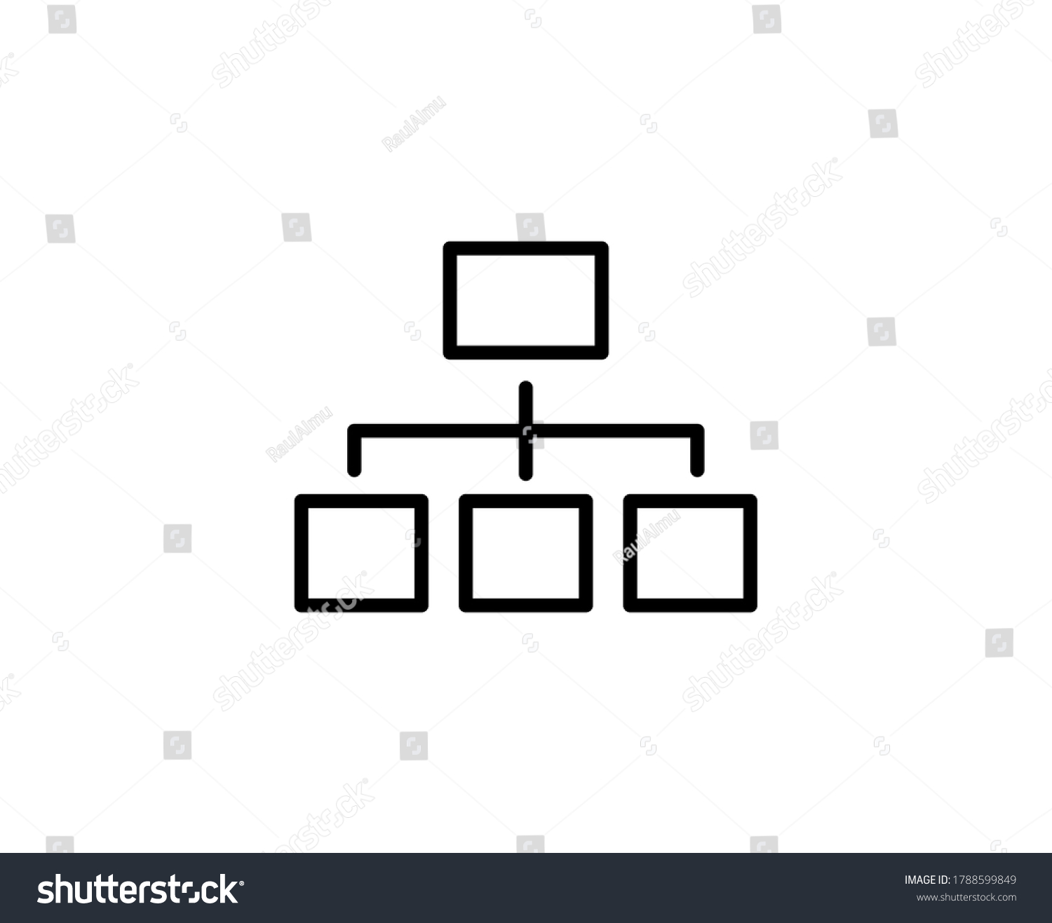 Hierarchy Line Icon Vector Symbol Trendy Stock Vector (Royalty Free ...