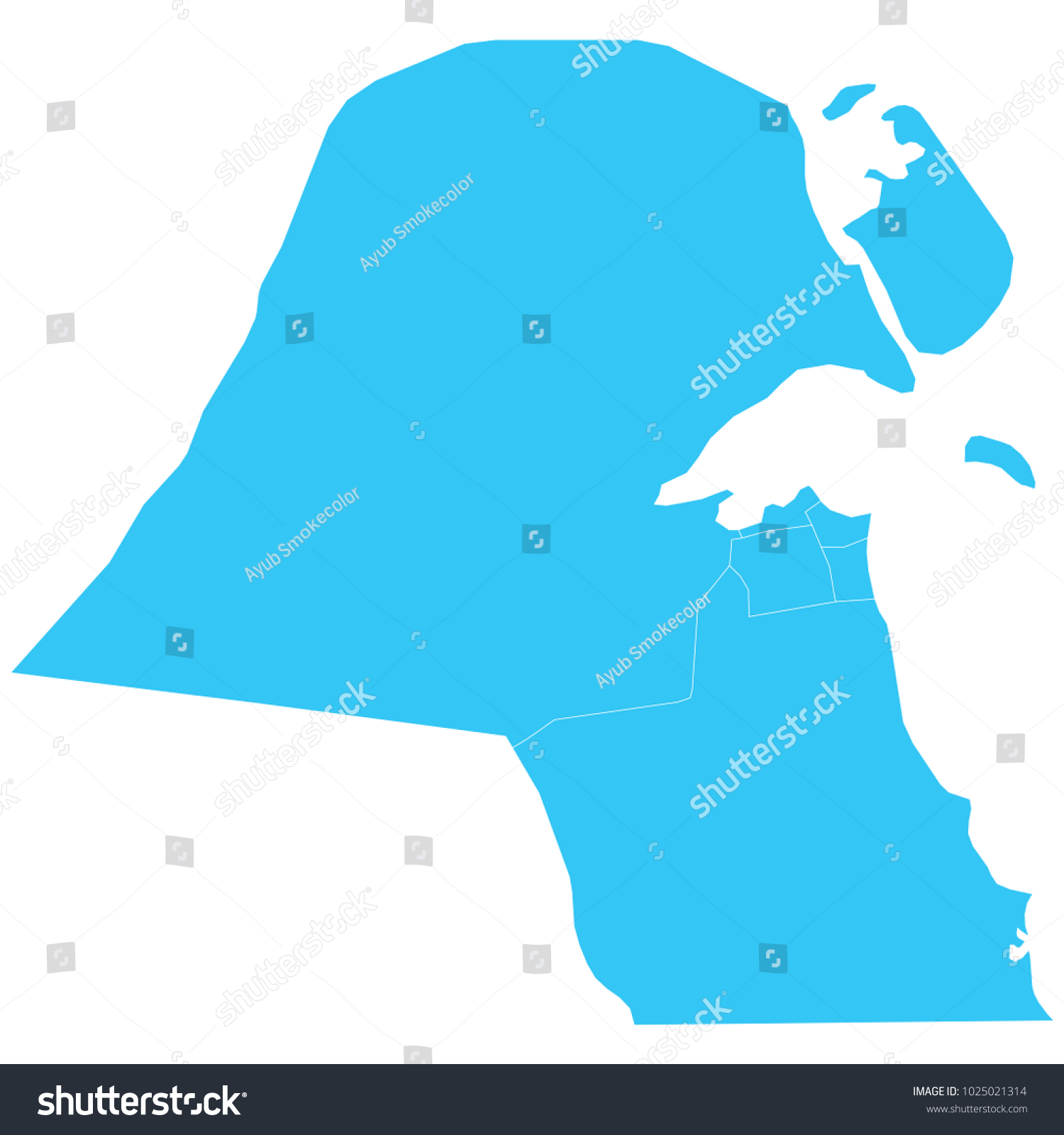 High Detailed Blue Vector Map Departments Stock Vector (Royalty Free ...