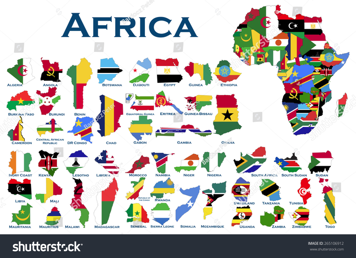 Africa Map With Countries Flags 0171