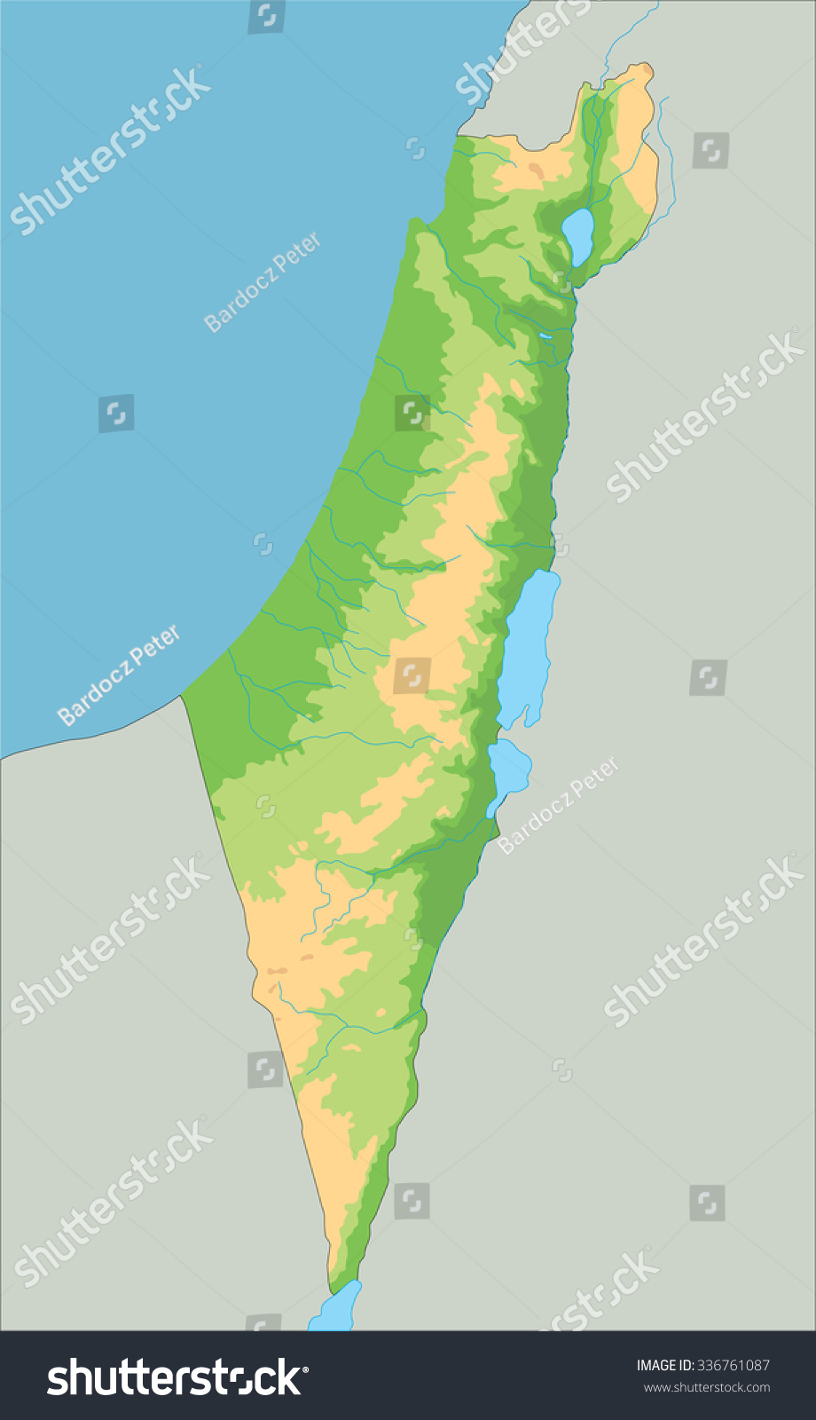 668 Physical Map Israel Images Stock Photos Vectors Shutterstock Stock Vector High Detailed Israel Physical Map 336761087