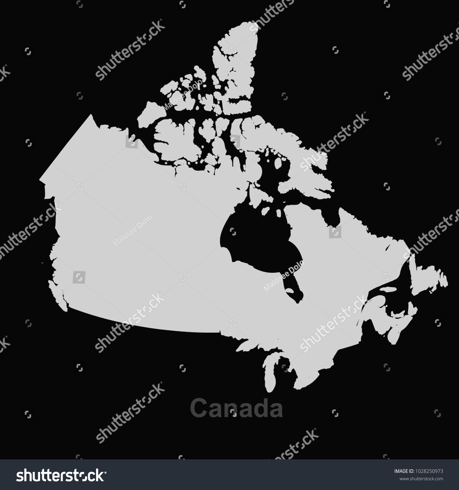 High Detailed Map Canada Vector: เวกเตอร์สต็อก (ปลอดค่าลิขสิทธิ์