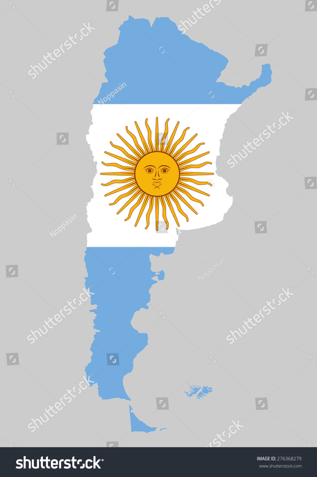 High Detailed Argentina Vector Illustration Map Stock Vector 276368279 ...