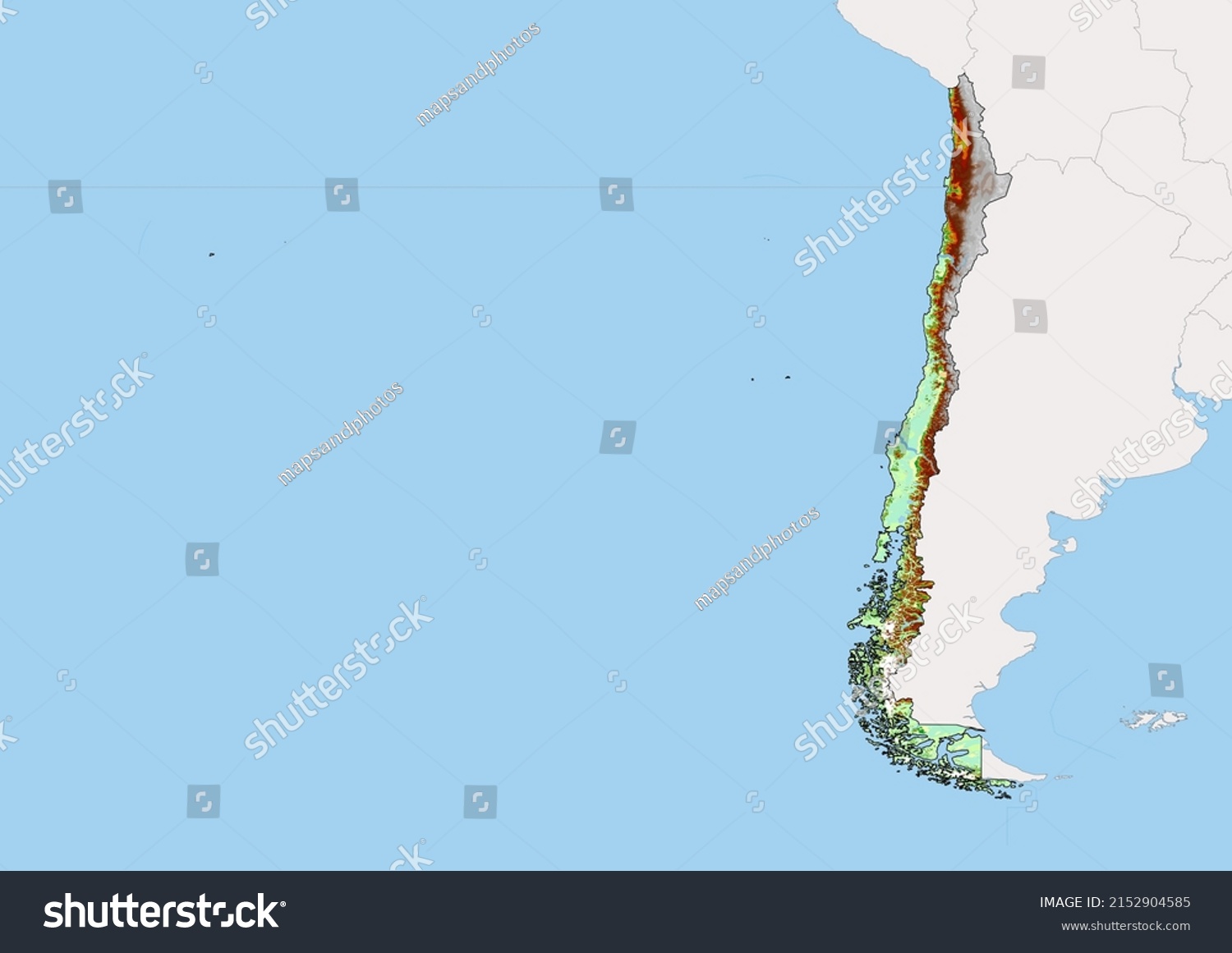 High Detailed Vector Chile Physical Map Stock Vector Royalty Free   Stock Vector High Detailed Vector Chile Physical Map Topographic Map Of Chile On White With Rivers Lakes And 2152904585 