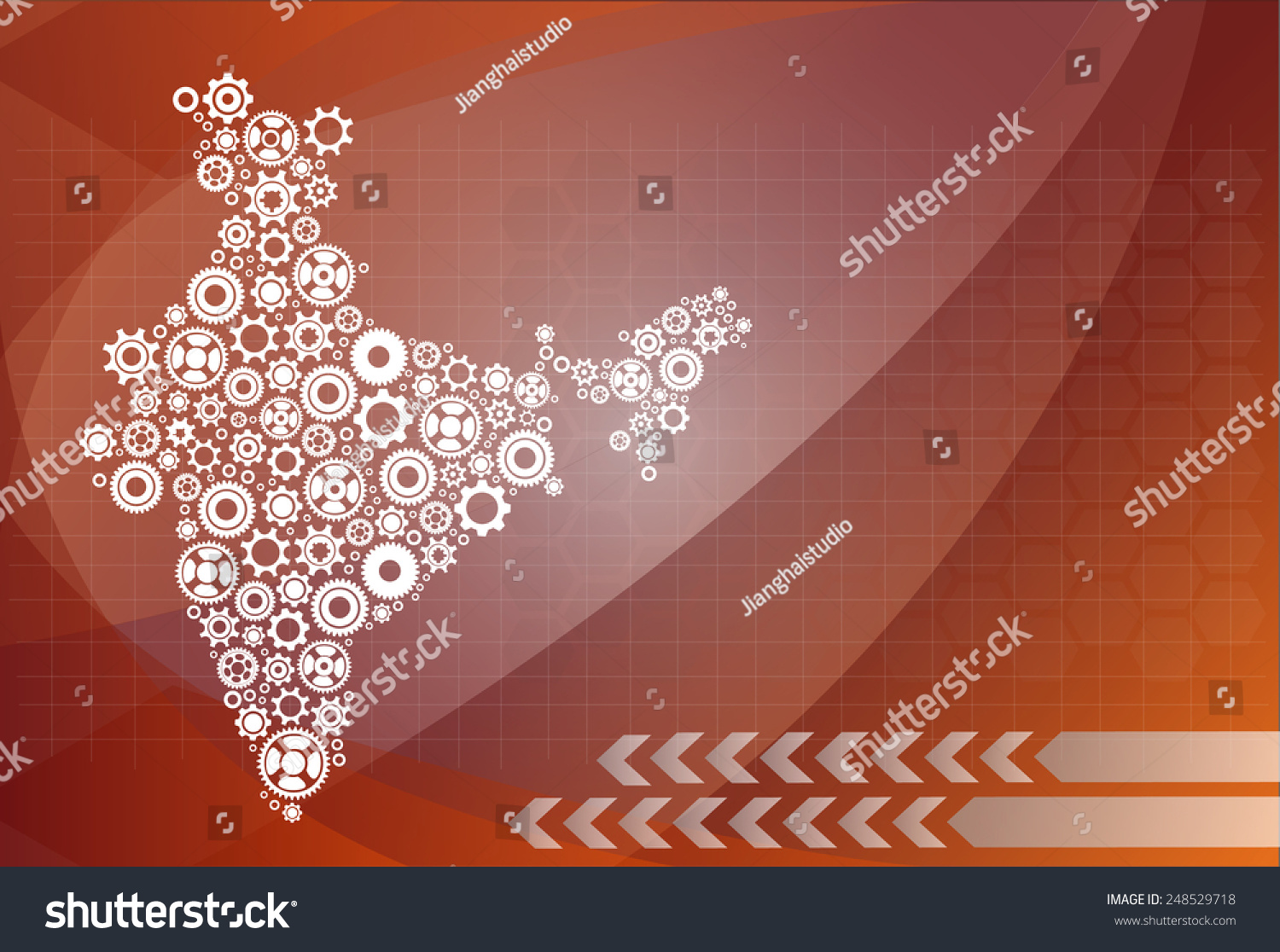 Vektor Stok High Detailed Vector Map India (Tanpa Royalti) 248529718 ...