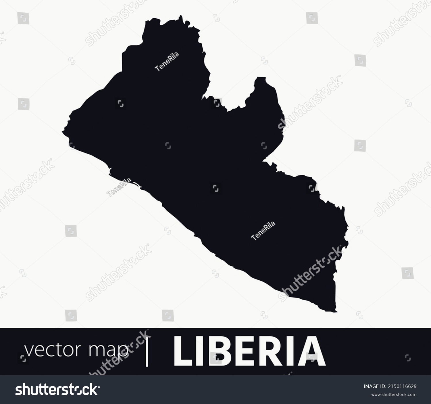 High Detailed Vector Map Liberia Stock Vector Royalty Free 2150116629   Stock Vector High Detailed Vector Map Liberia 2150116629 