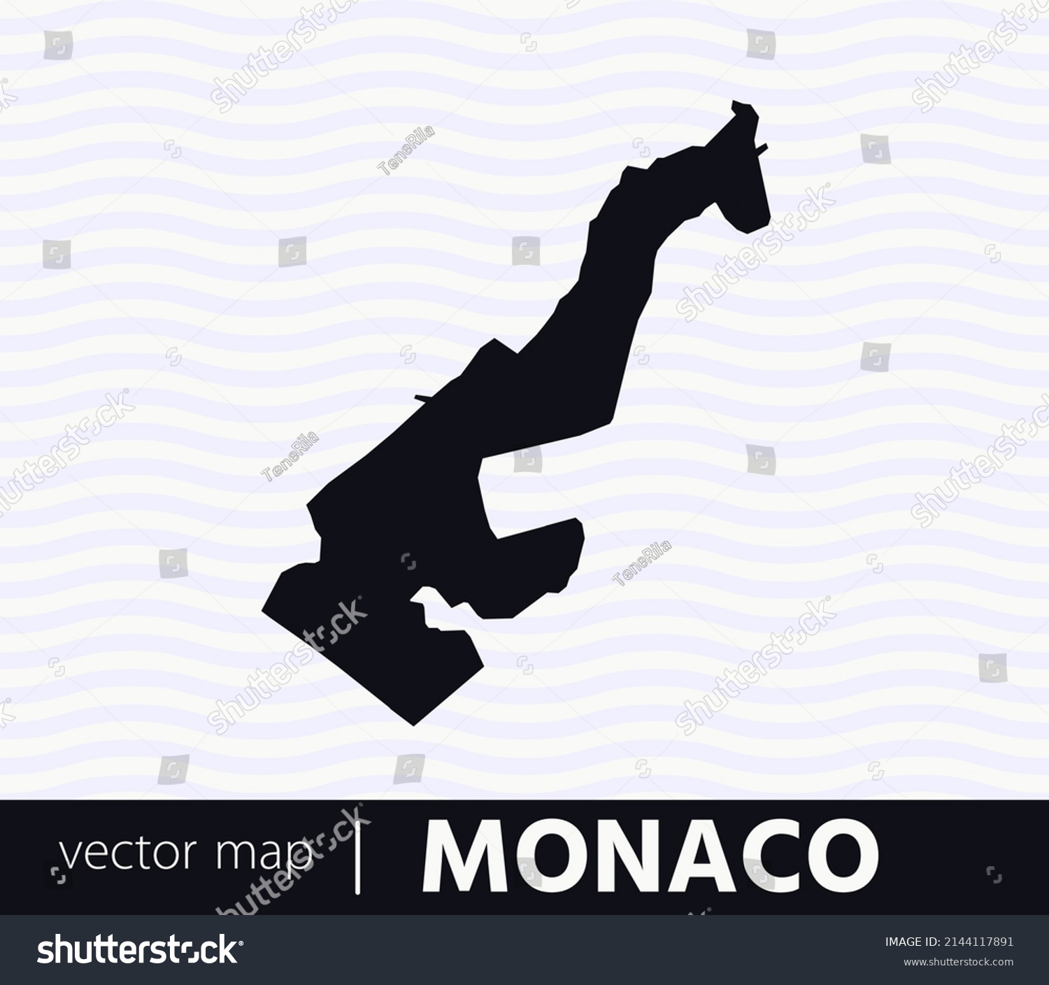 High Detailed Vector Map Monaco Stock Vector Royalty Free 2144117891