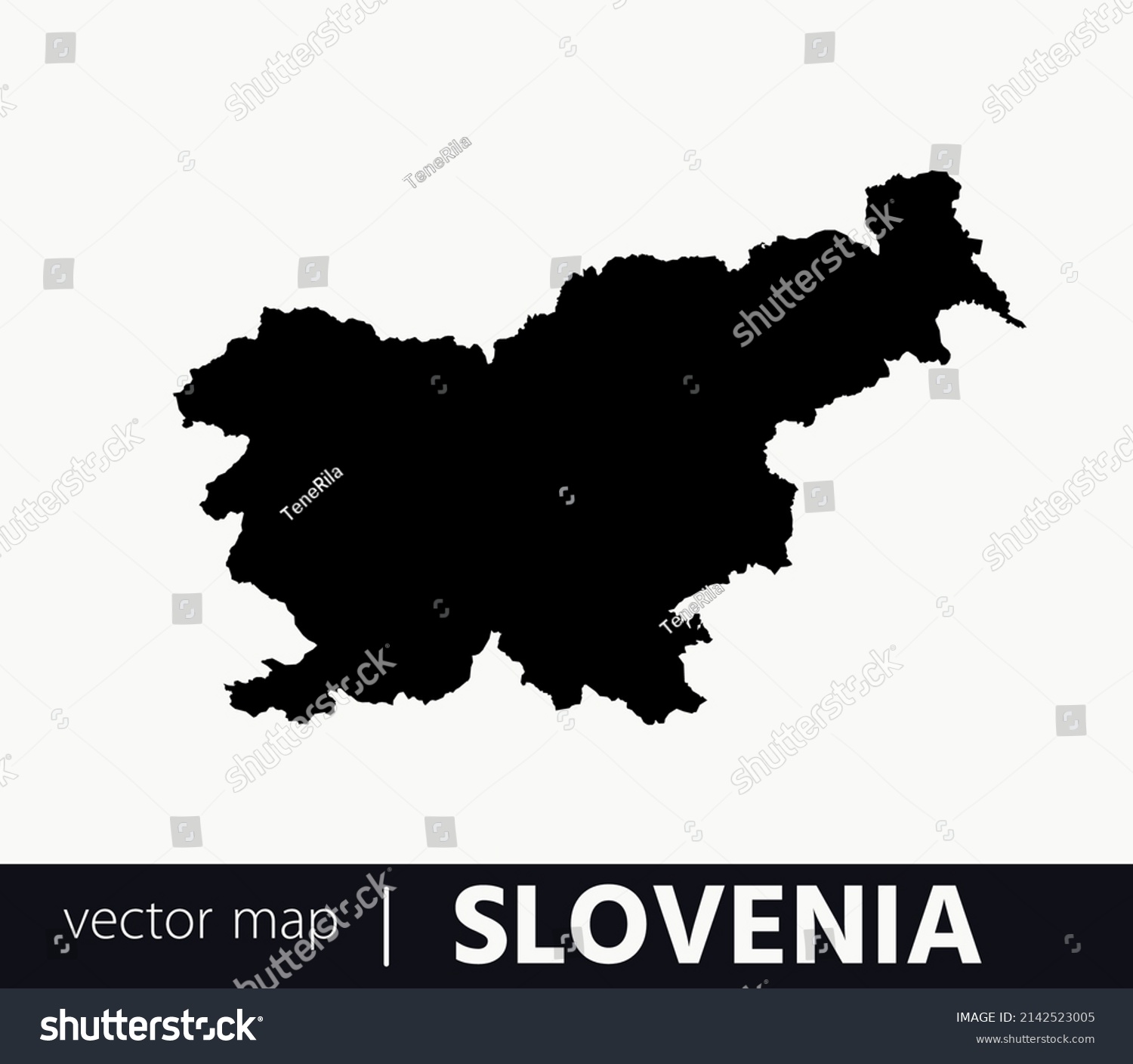 High Detailed Vector Map Slovenia Stock Vector (Royalty Free ...