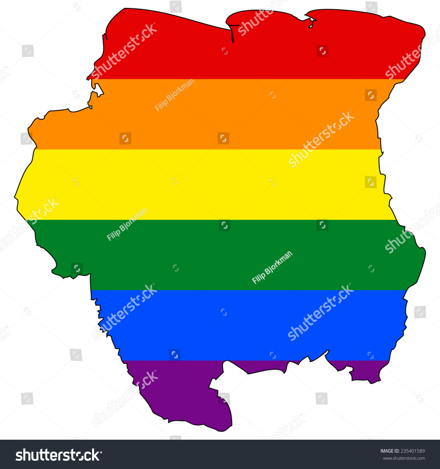 High Detailed Vector Map Pride Flag 库存矢量图（免版税）235401589 Shutterstock