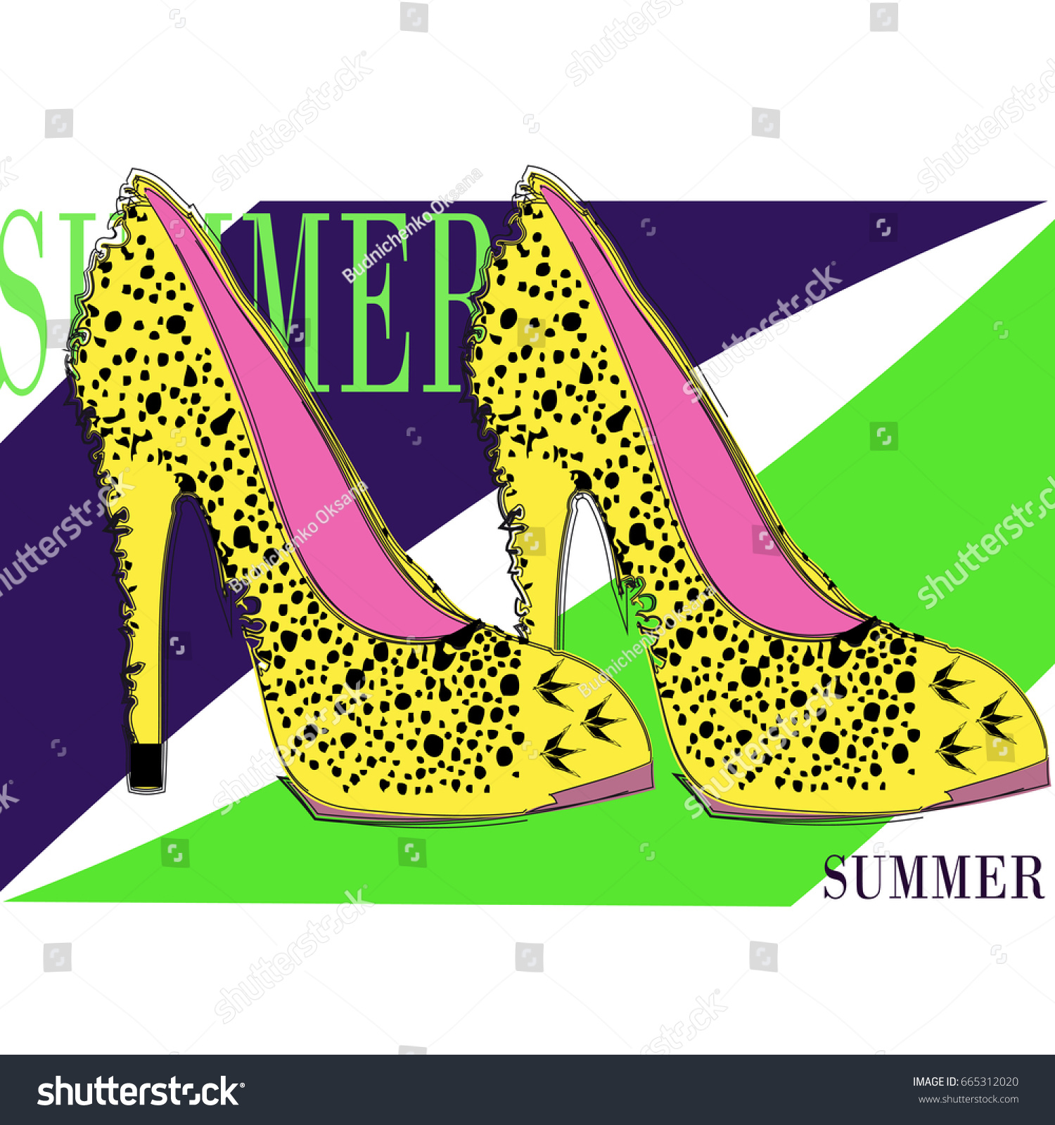 yellow polka dot shoes