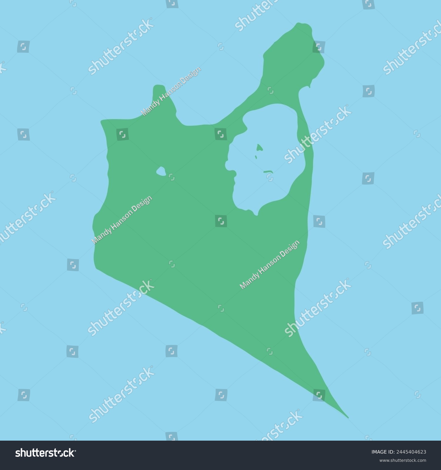 SVG of High quality Chambers Island map Door County Wisconsin WI USA silhouette vector EPS svg