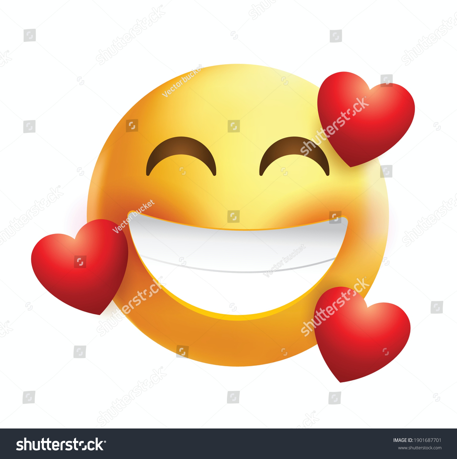 High Quality Emoticon On White Background Stock Vector (Royalty Free ...