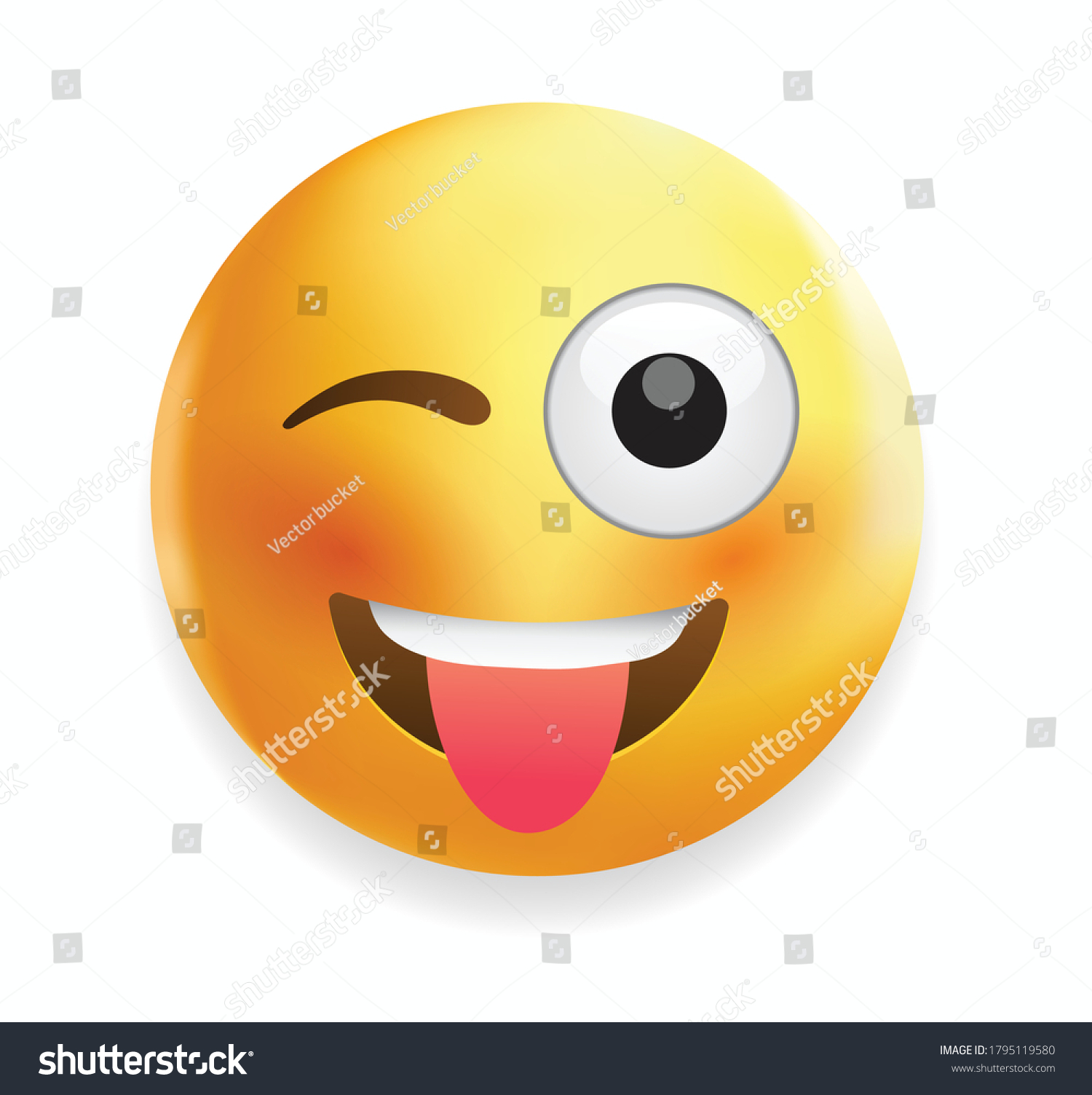 High Quality Emoticon On Yellow Gradient 库存矢量图（免版税）1795119580 Shutterstock 5430