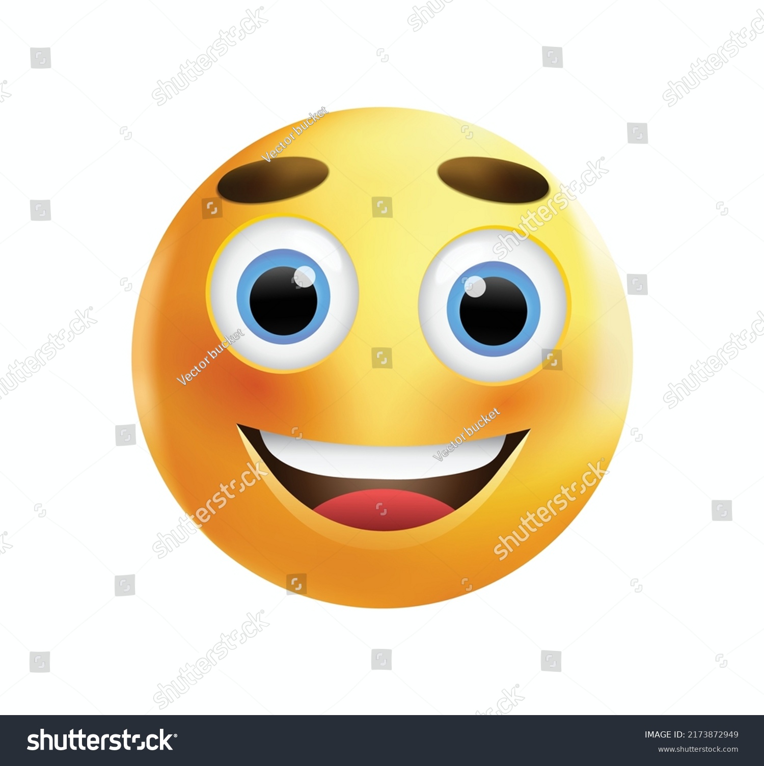 High Quality Emoticon Vector On White Stock Vector (Royalty Free ...