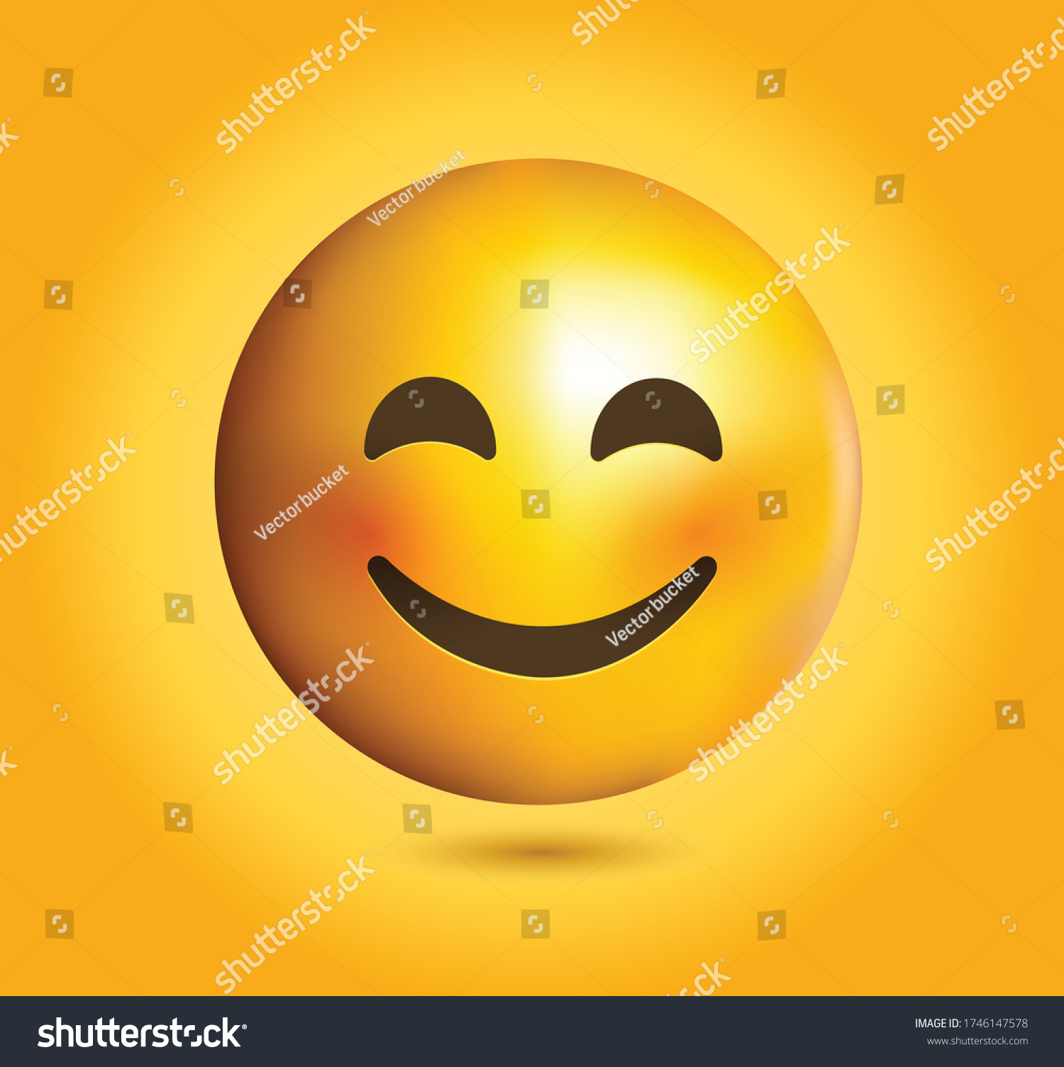 High Quality Emoticon Vector On Yellow Stock Vector Royalty Free 1746147578 9224