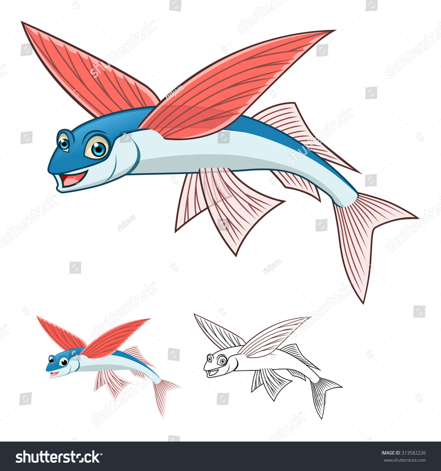 clipart flying fish - photo #31