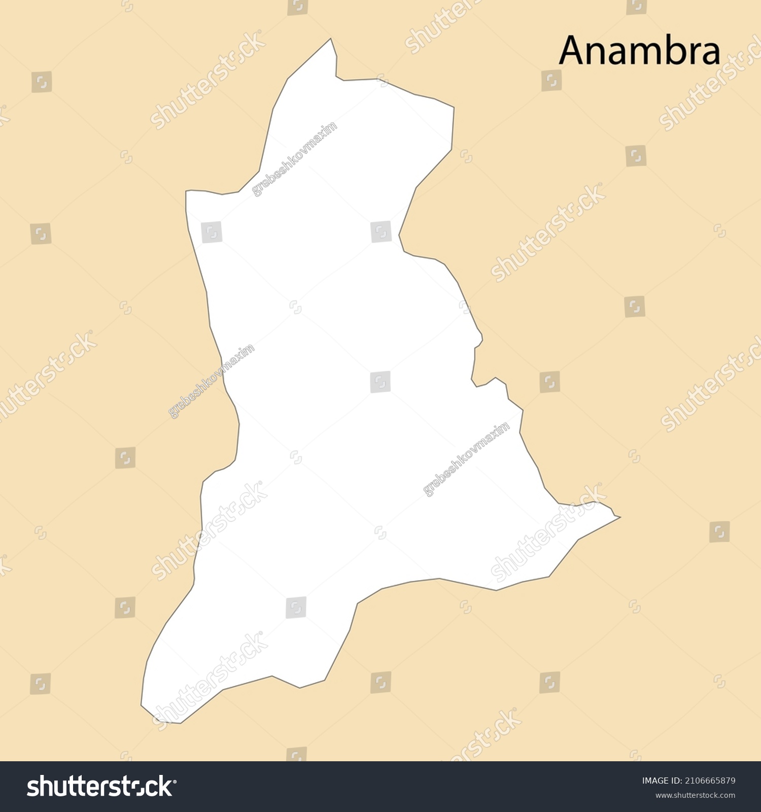 High Quality Map Anambra Region Nigeria Stock Vector (Royalty Free ...