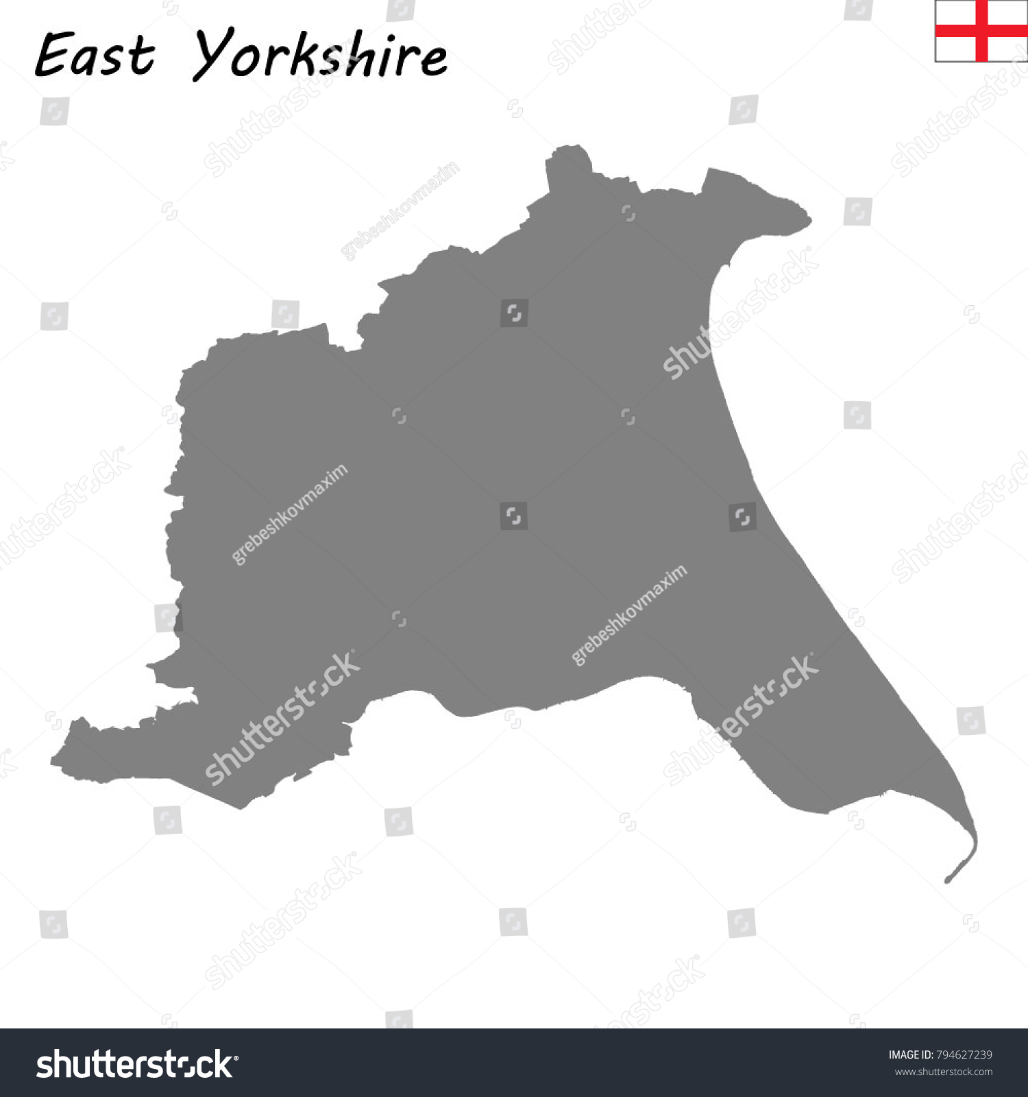 Map Of East Riding Of Yorkshire High Quality Map East Riding Yorkshire Stock Vector (Royalty Free)  794627239 | Shutterstock