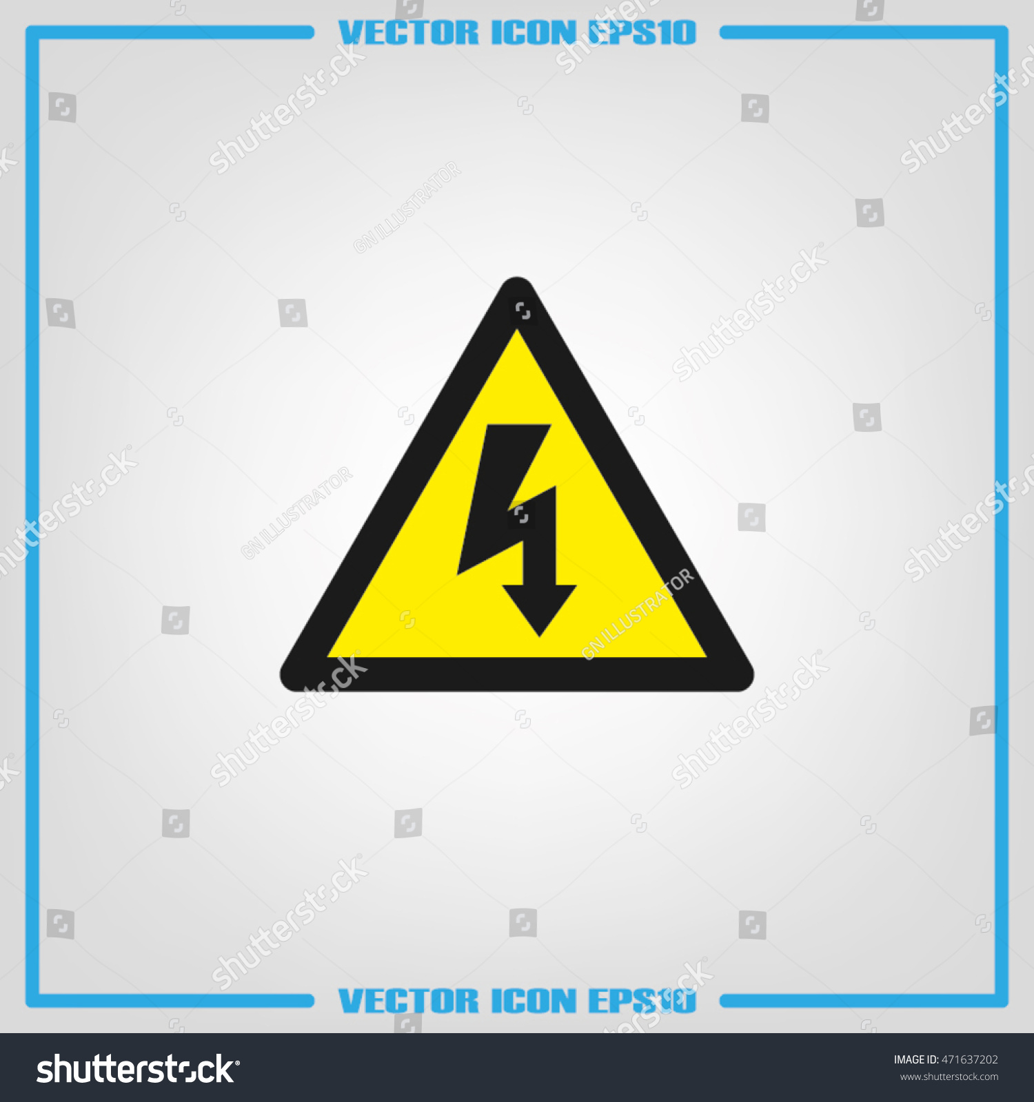 High Voltage Icon Vector Illustration Eps10 Stock Vector 471637202 - Shutterstock