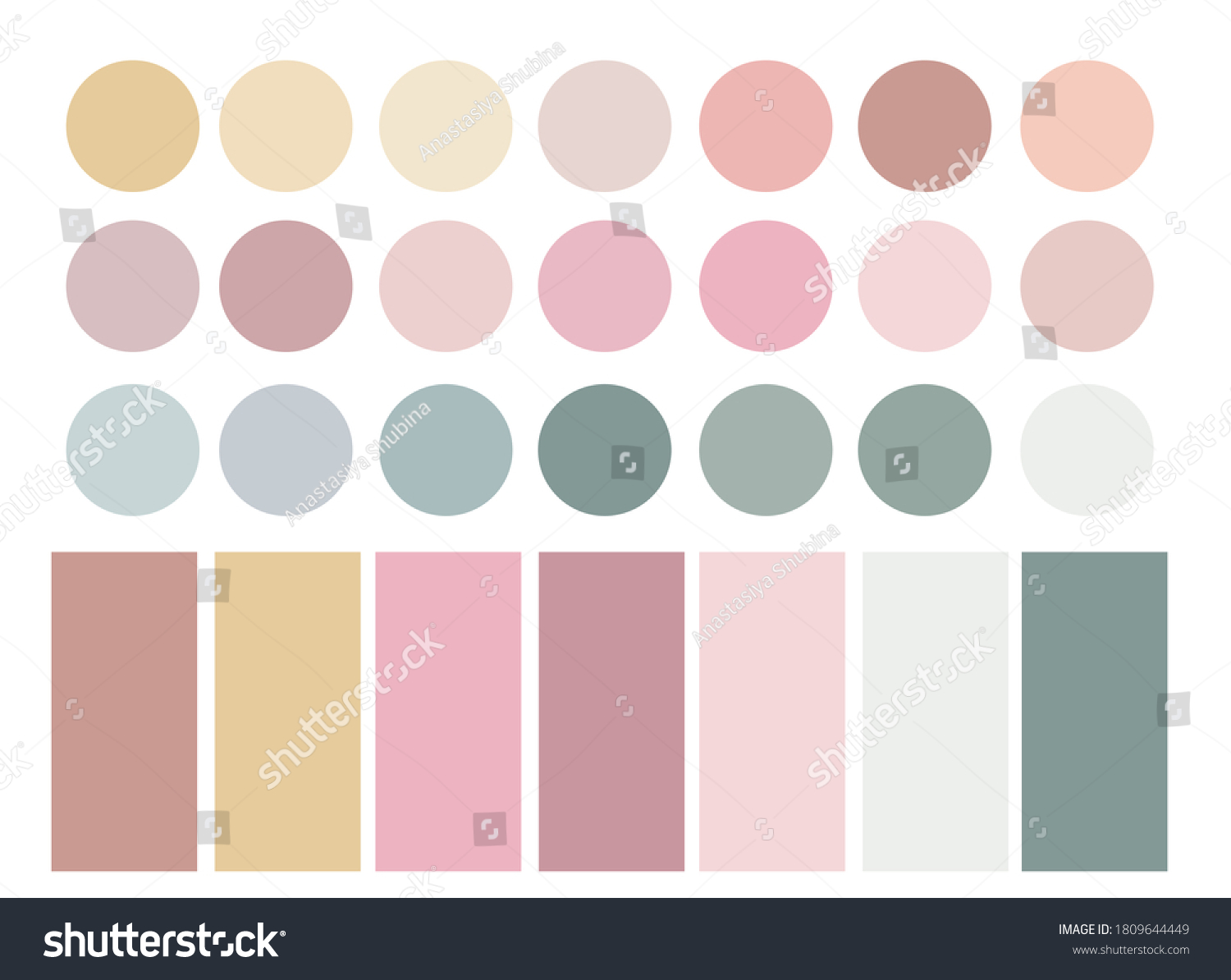 Highlights Covers Pastel Pink Yellow Green Stock Vector Royalty Free 1809644449