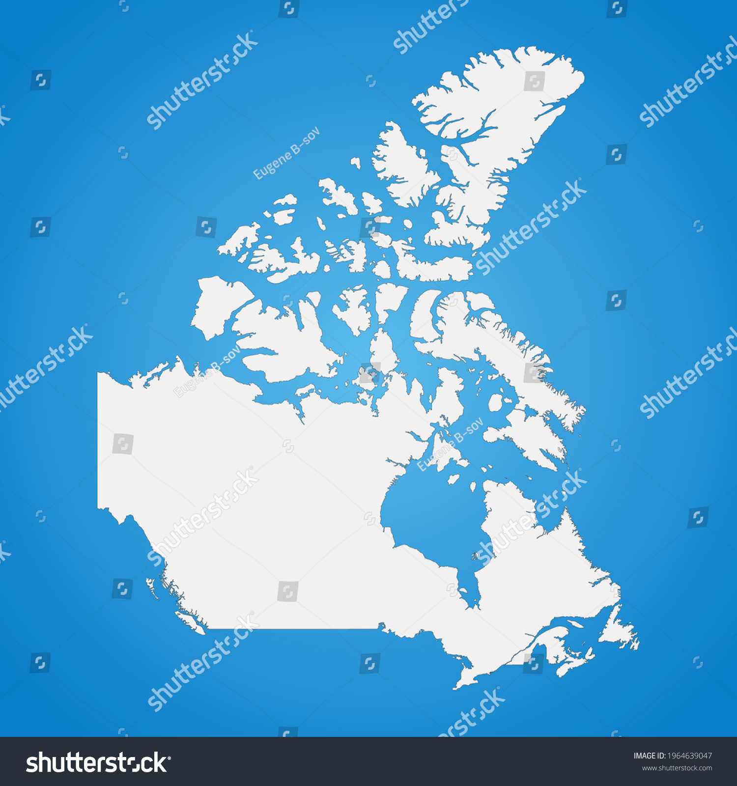 Highly Detailed Canada Map Borders Isolated Stock Vector (Royalty Free ...