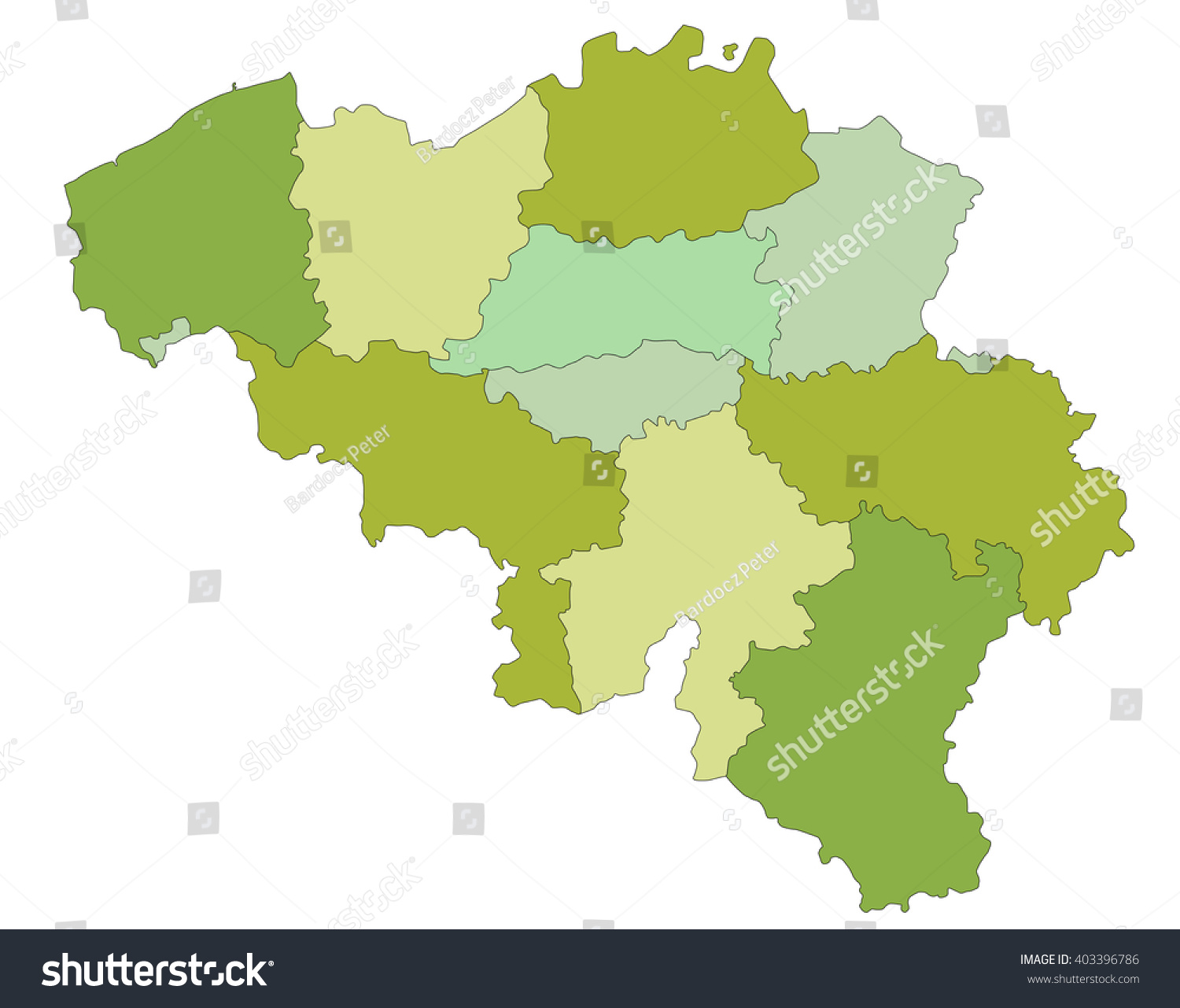 Highly Detailed Editable Political Map Separated   Stock Vector Highly Detailed Editable Political Map With Separated Layers Belgium 403396786 