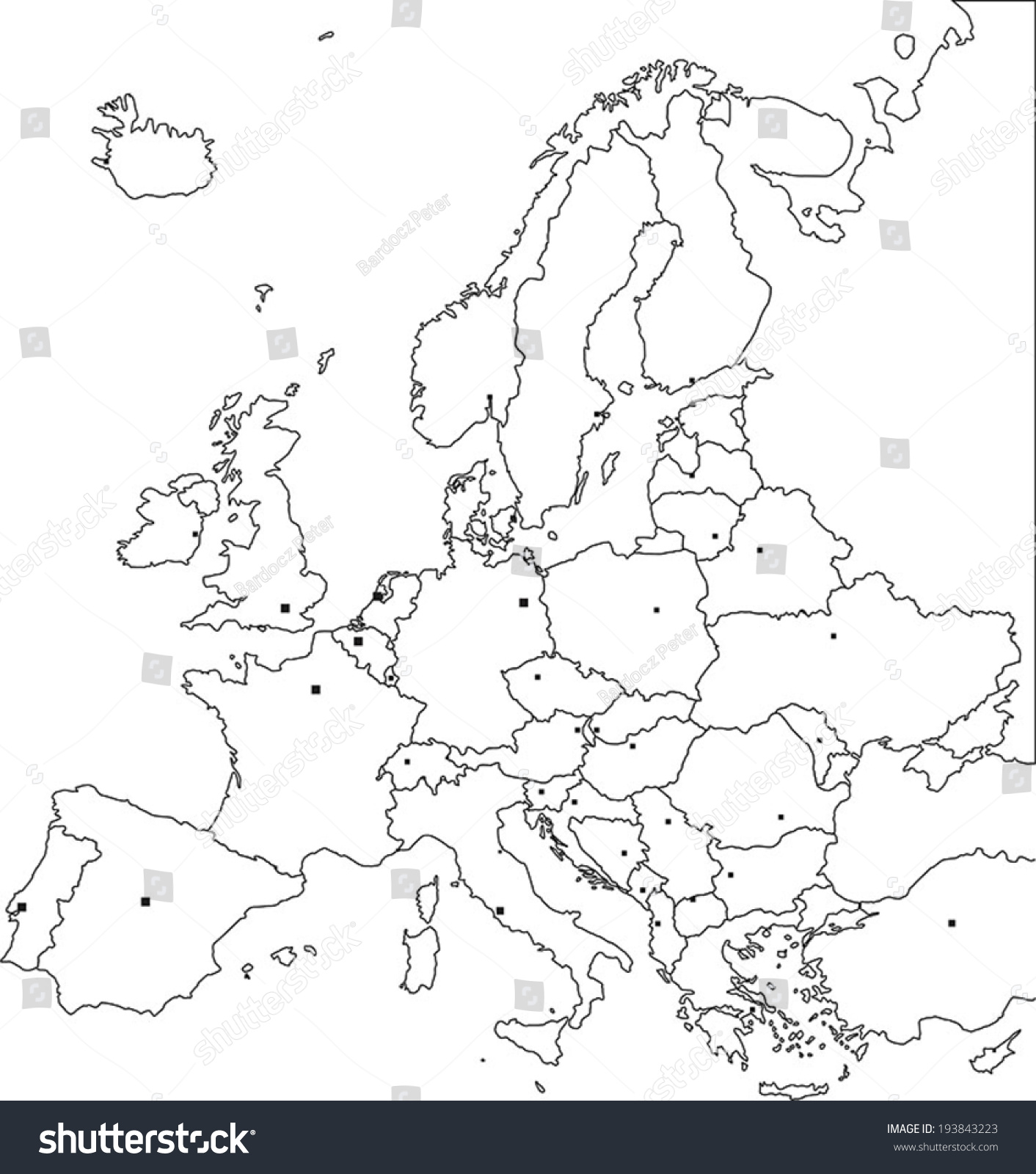 Blind Map Of Europe Quiz - United States Map