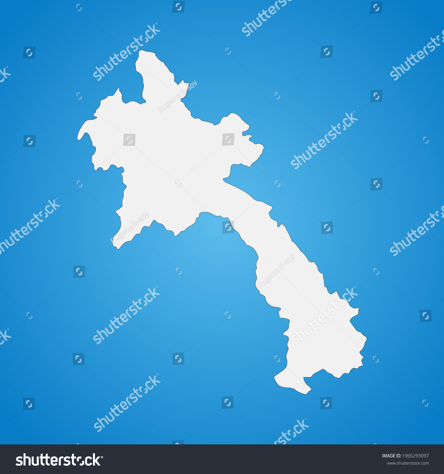 Highly Detailed Laos Map Borders Isolated Stock Vector (Royalty Free ...