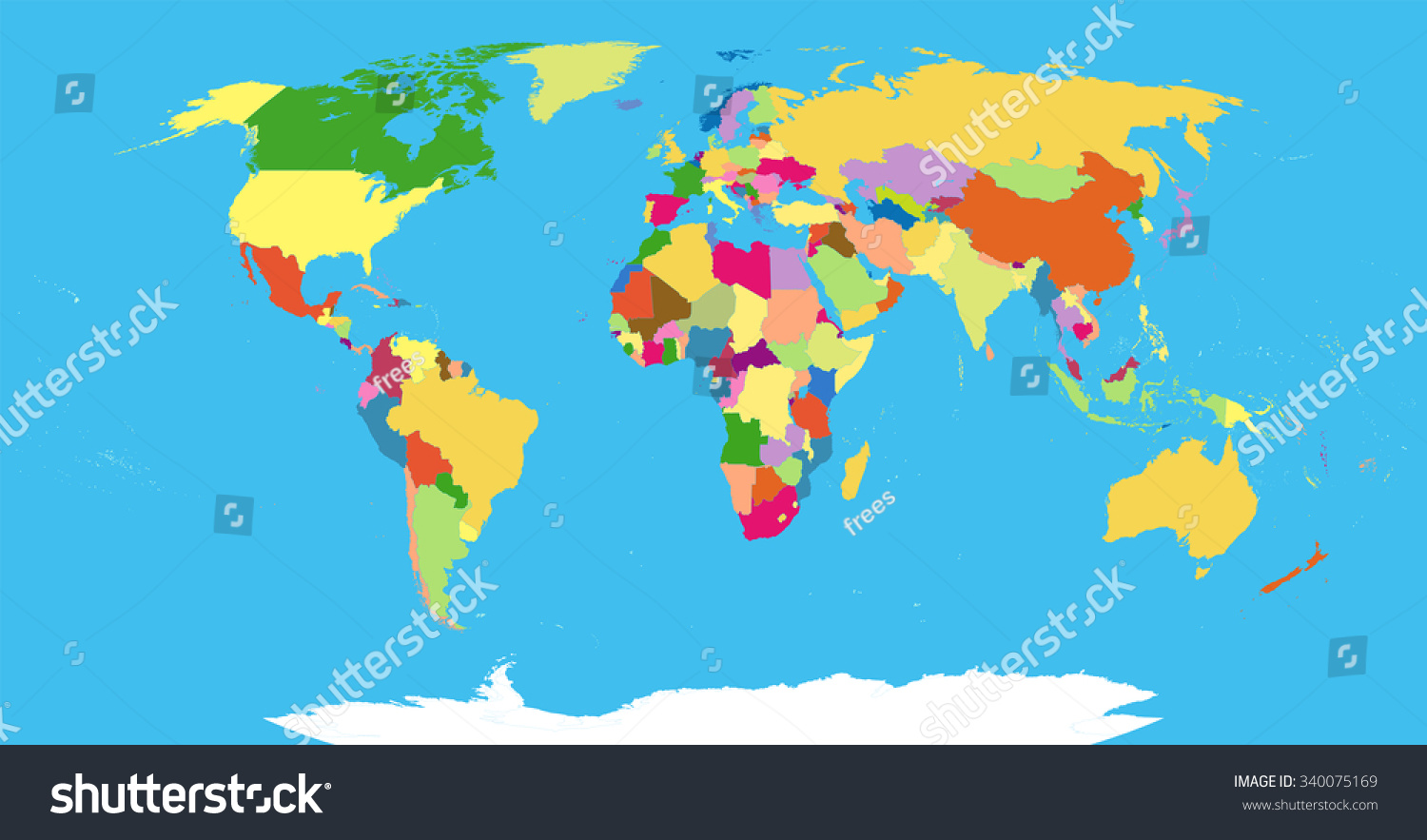 Political Map Of The World Colour Blind Friendly Wall Map Large By Images