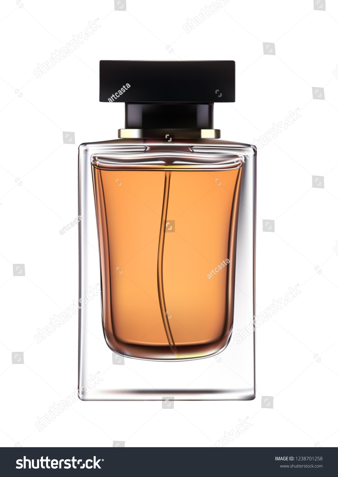 SVG of Highly realistic image of a bottle of perfume on a white background svg