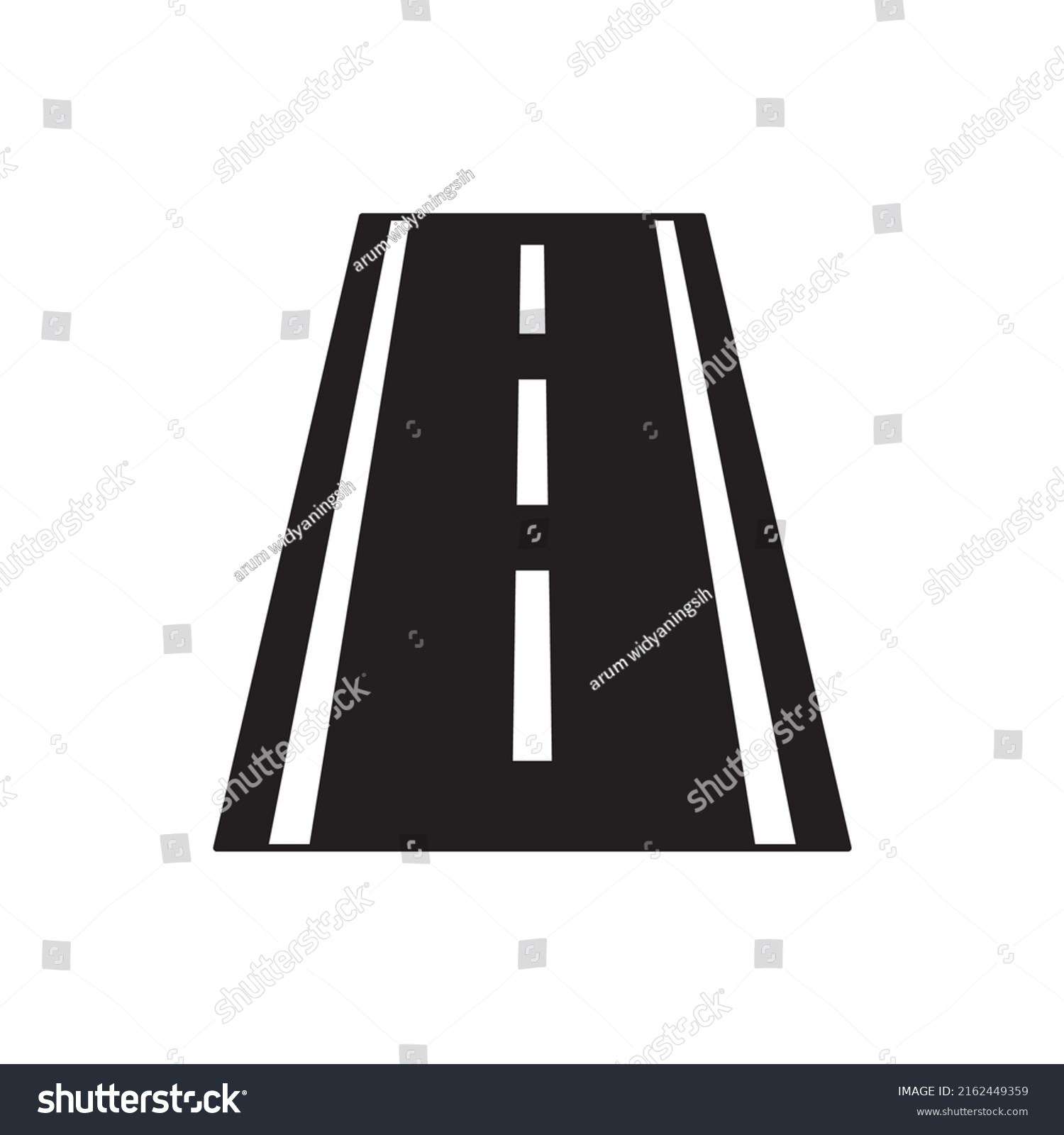 Highway Road Route Icon Black Flat Stock Vector (Royalty Free ...