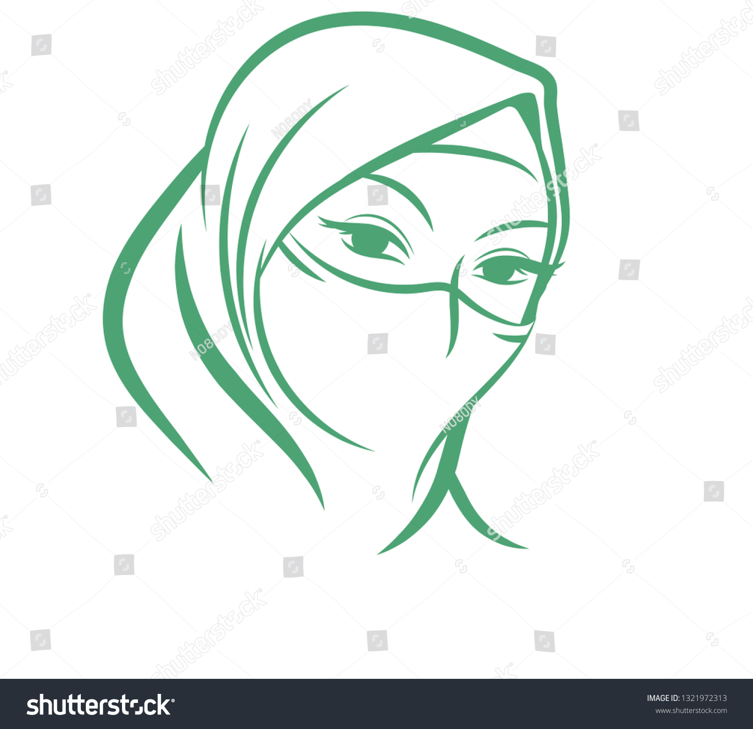 Hijab Vector Represent How Beautiful Muslim Stock Vector Royalty