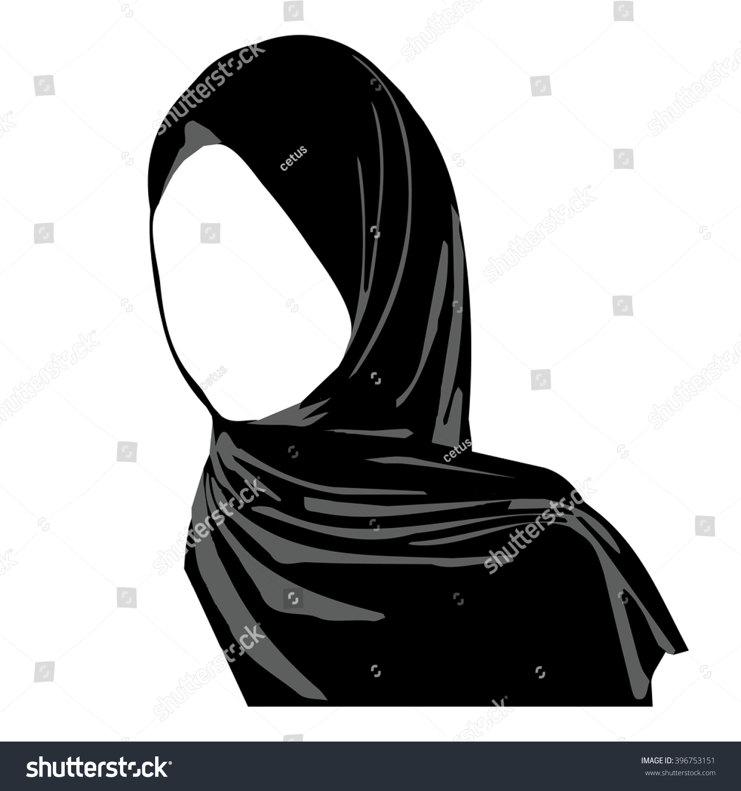 Hijab Vector Woman Female Logo Element Stock Vector 